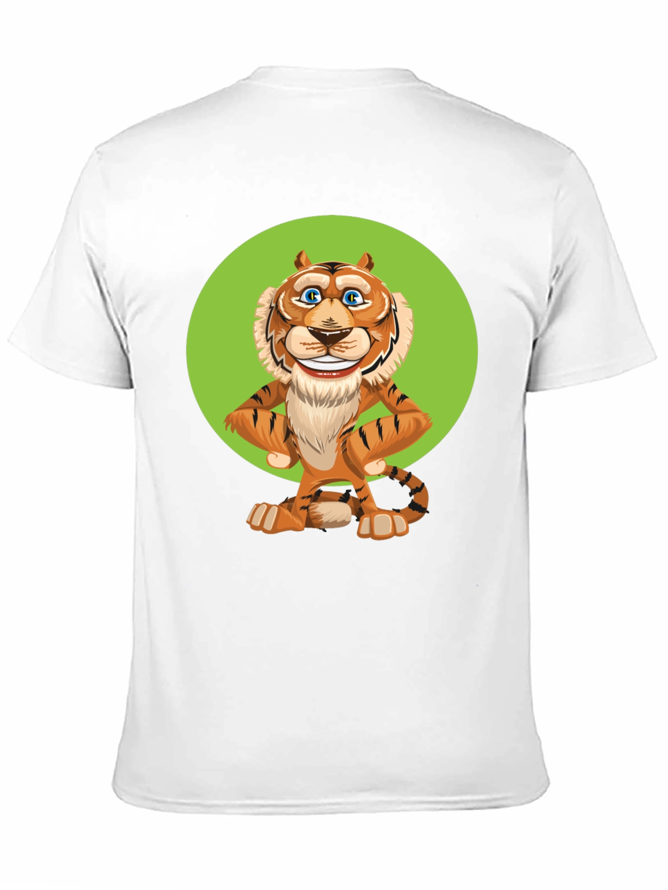 Camiseta Negra con Tigre Caricatura