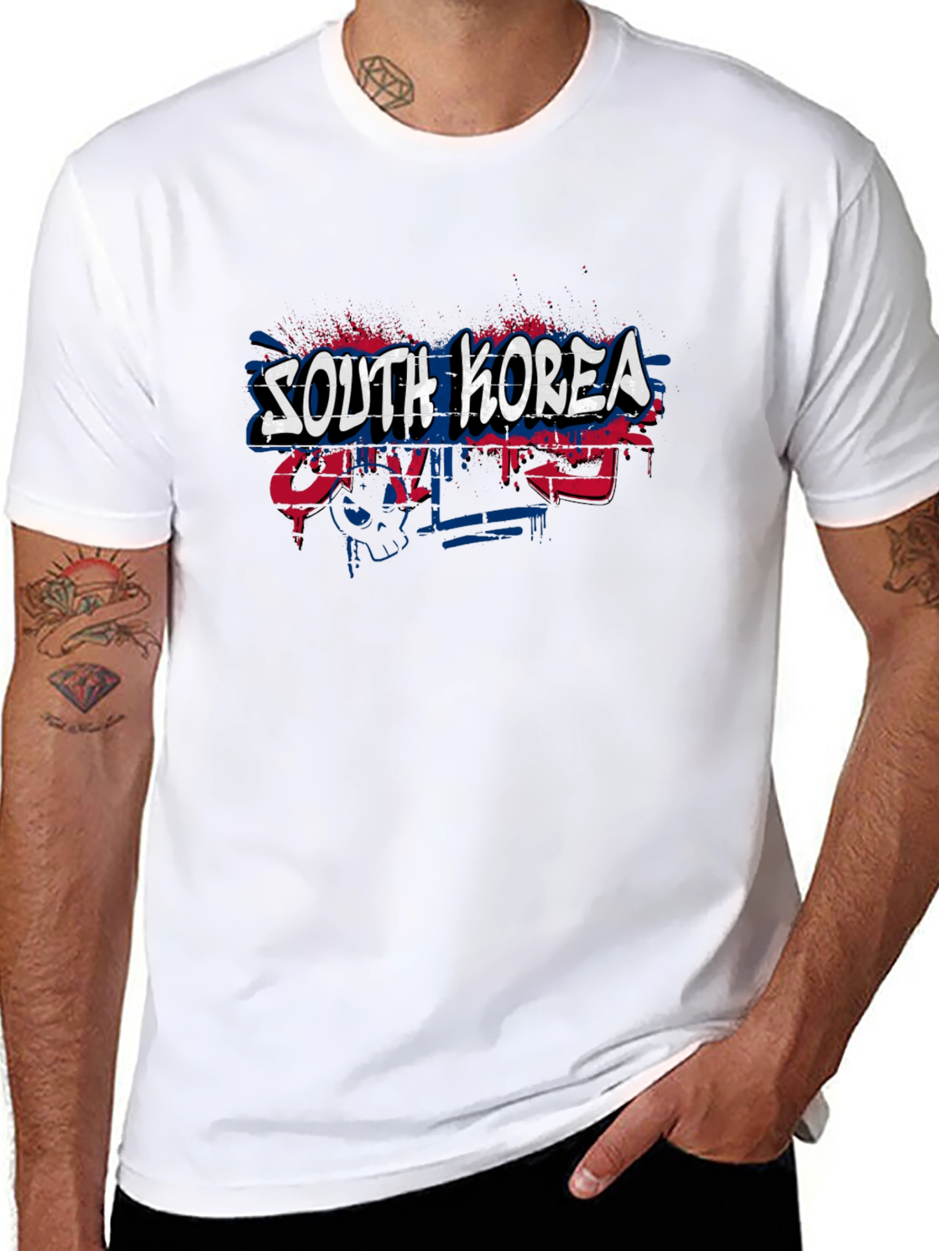 Camiseta Negra Diseño South Korea