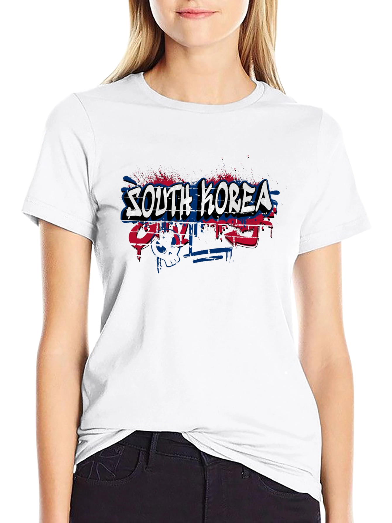 Camiseta Negra Diseño South Korea
