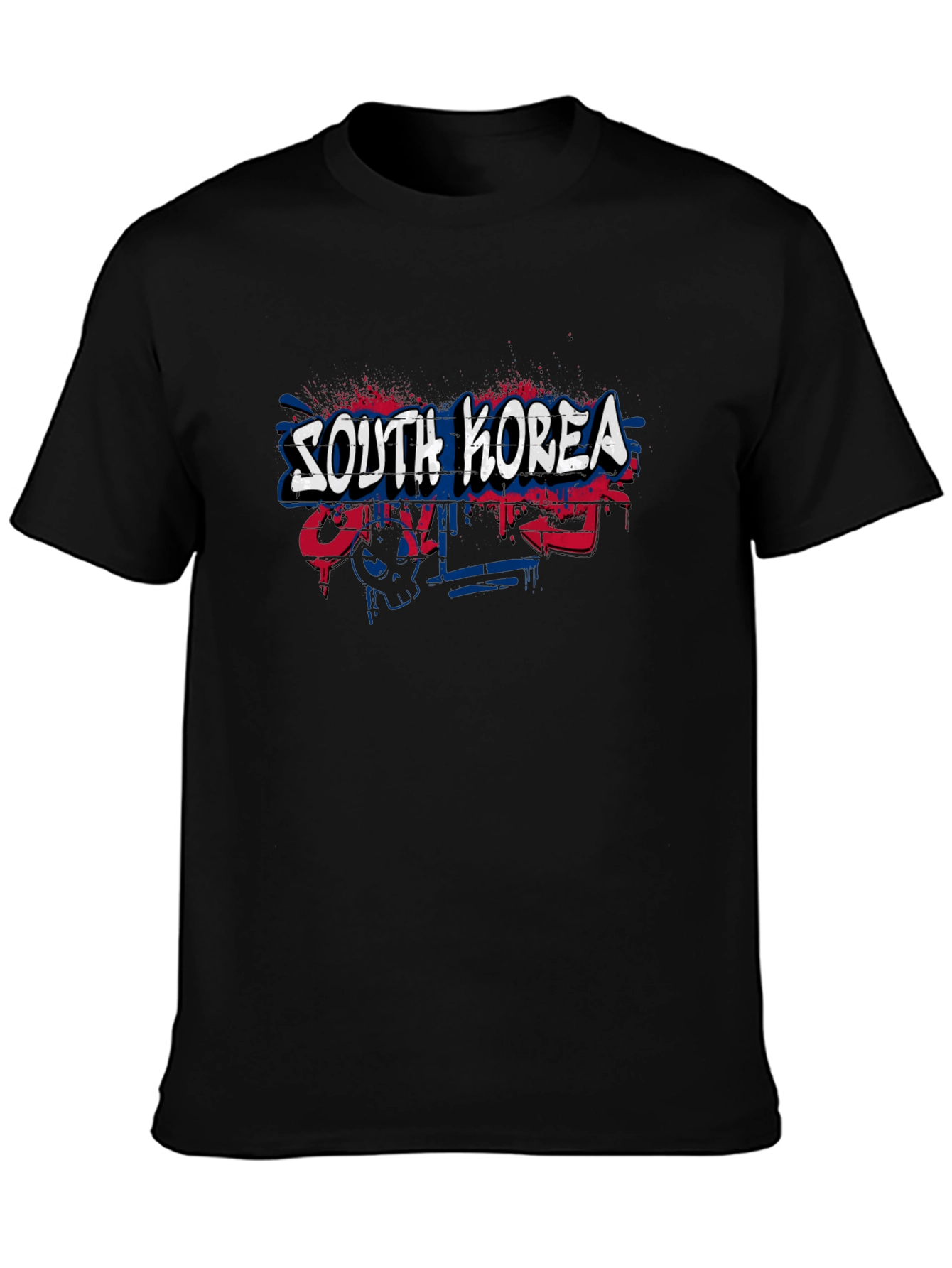 Camiseta Negra Diseño South Korea