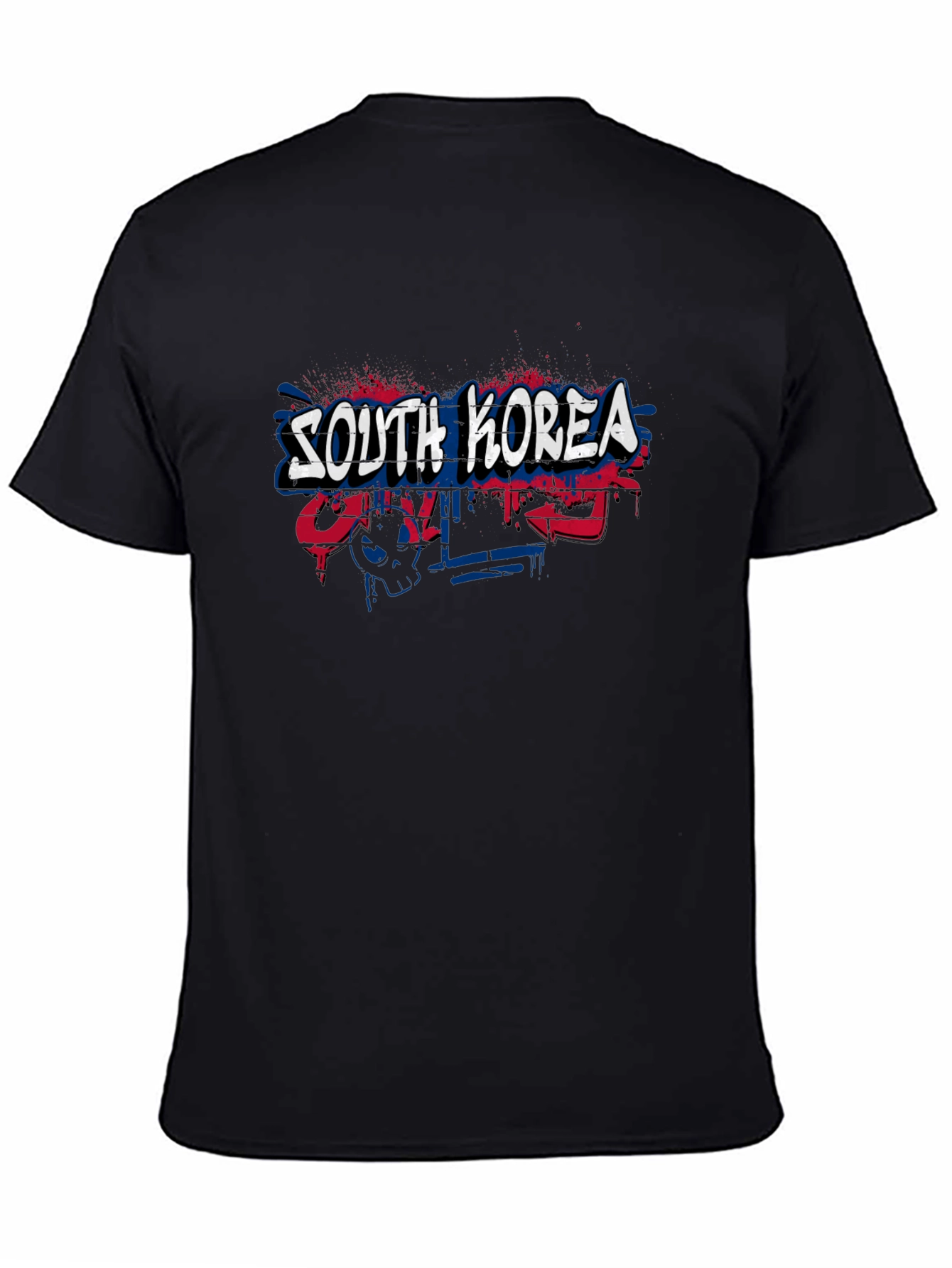 Camiseta Negra Diseño South Korea