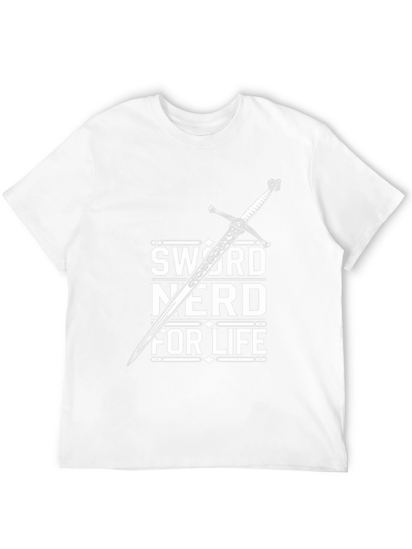 Camiseta Negra Sword Nerd For Life