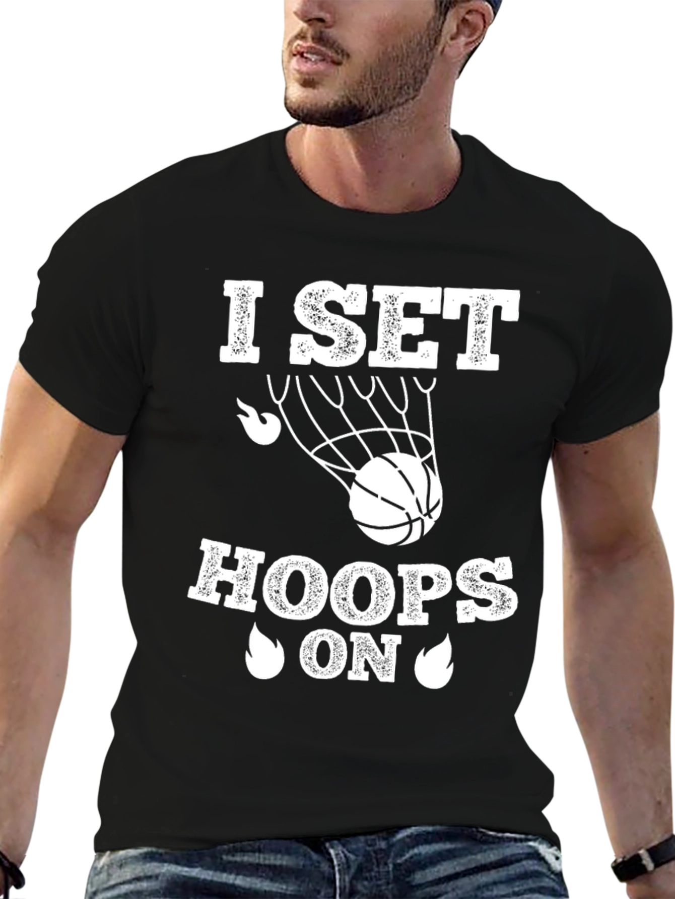 Camiseta I Set Hoops On para amantes del baloncesto