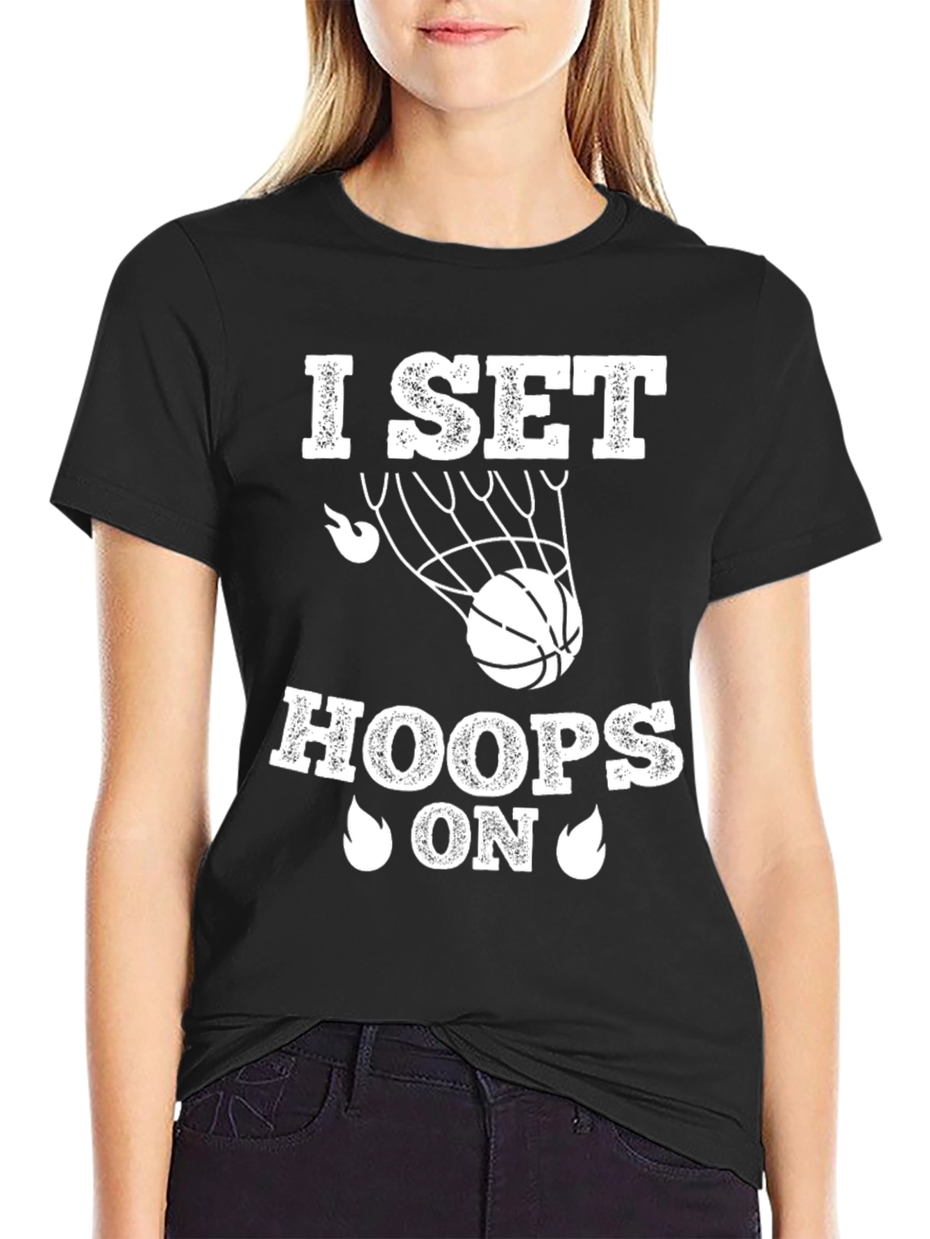 Camiseta I Set Hoops On para amantes del baloncesto