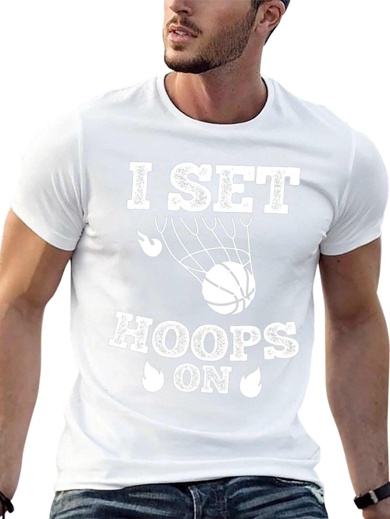 Camiseta I Set Hoops On para amantes del baloncesto