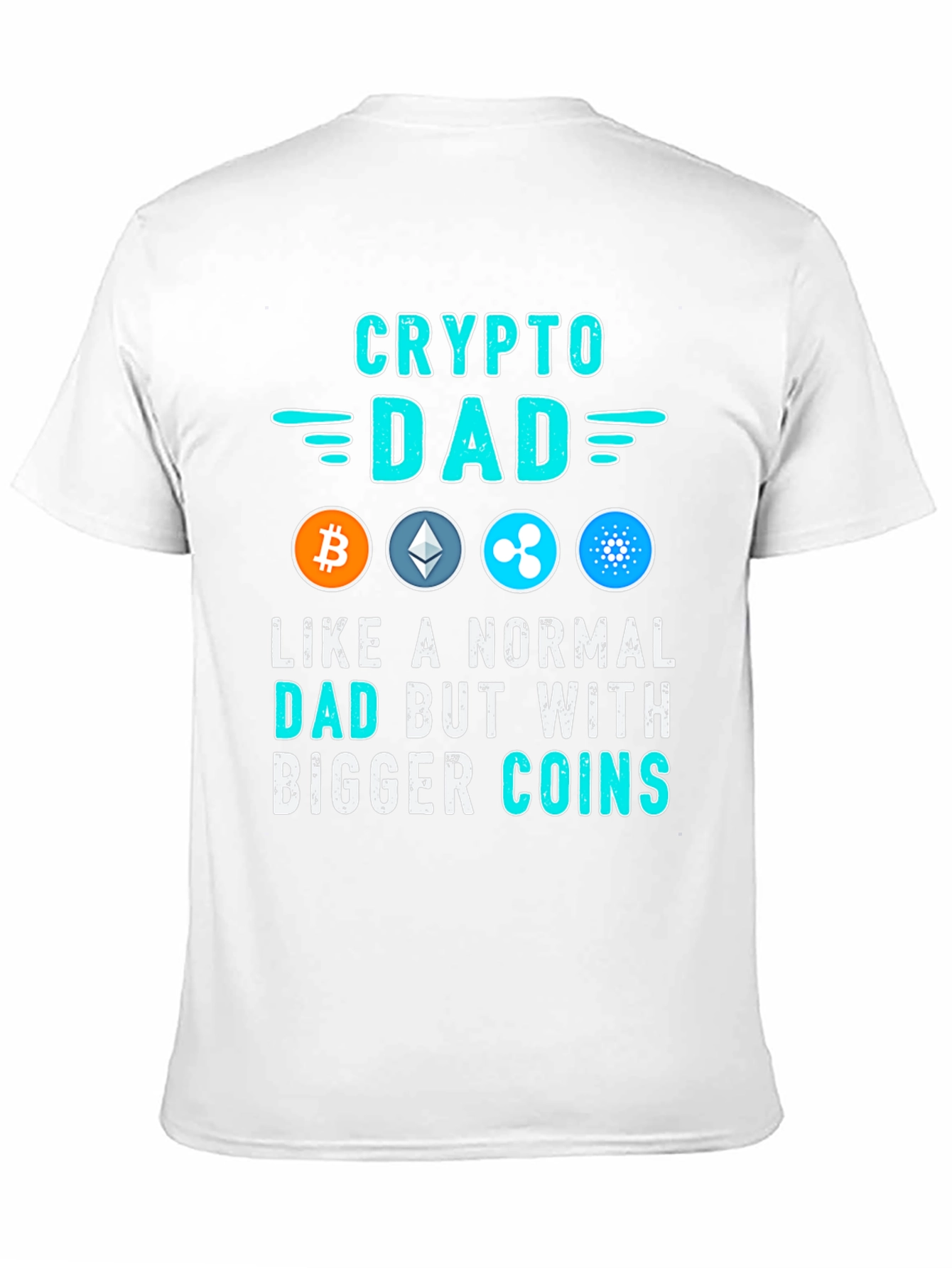 Camiseta Crypto Dad: Bitcoin Ethereum Cardano