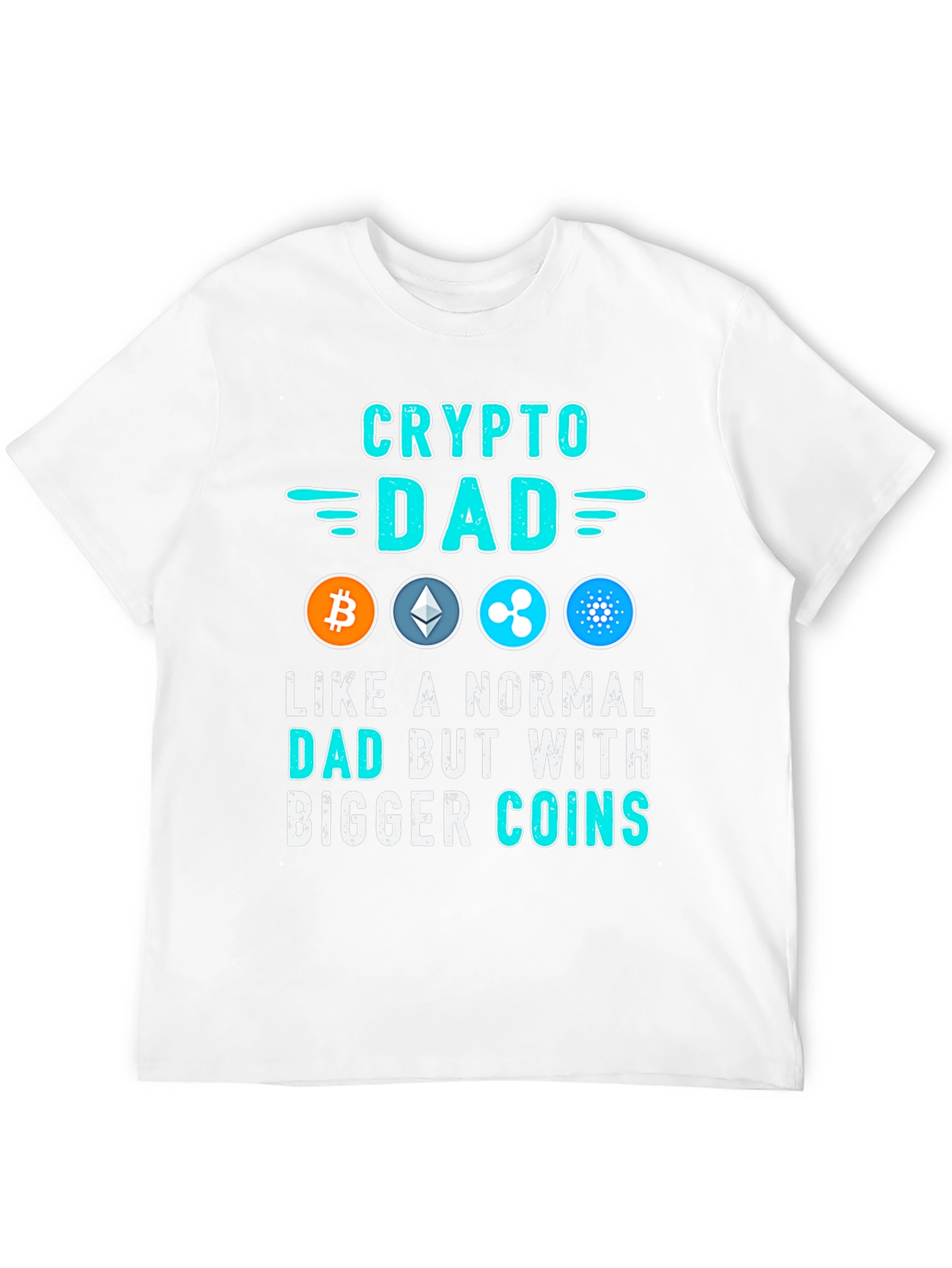 Camiseta Crypto Dad: Bitcoin Ethereum Cardano