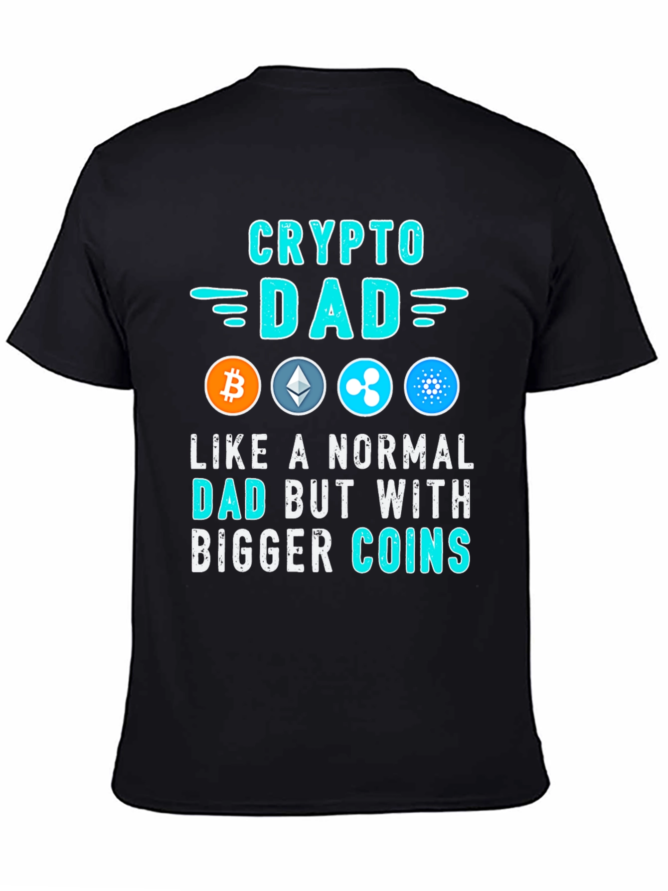 Camiseta Crypto Dad: Bitcoin Ethereum Cardano