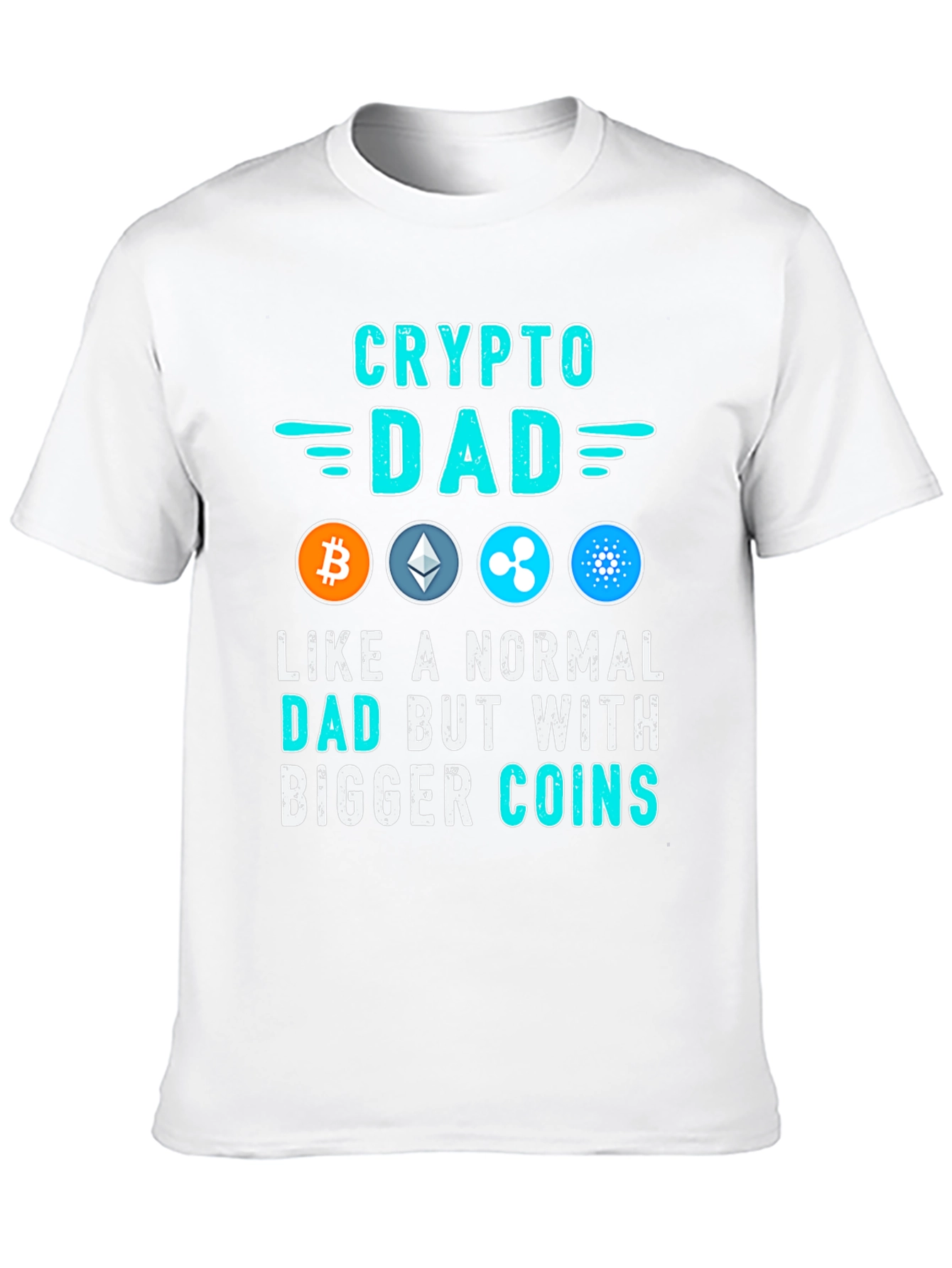 Camiseta Crypto Dad: Bitcoin Ethereum Cardano