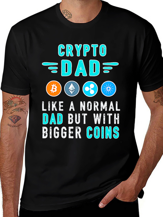 Camiseta Crypto Dad: Bitcoin Ethereum Cardano