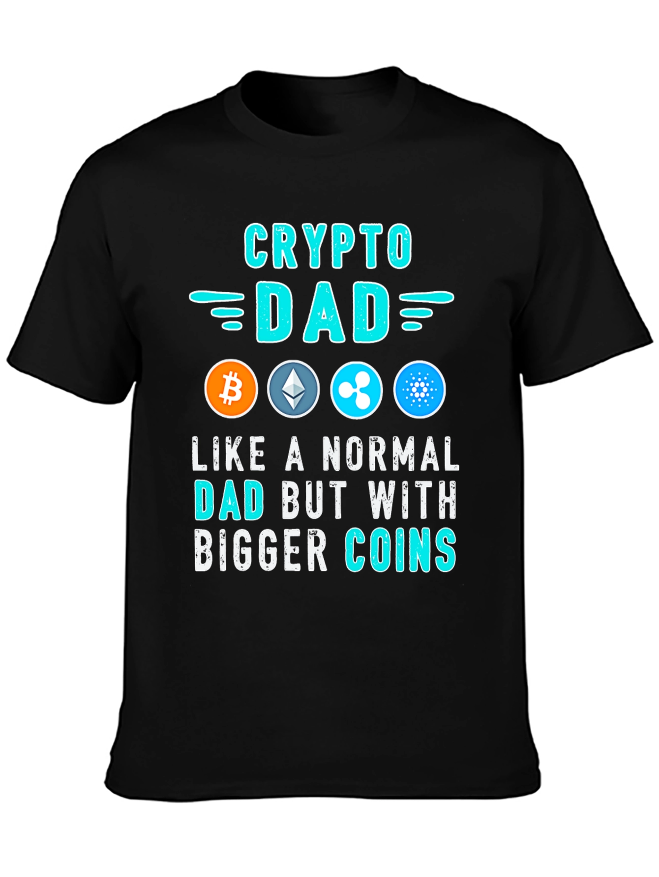 Camiseta Crypto Dad: Bitcoin Ethereum Cardano