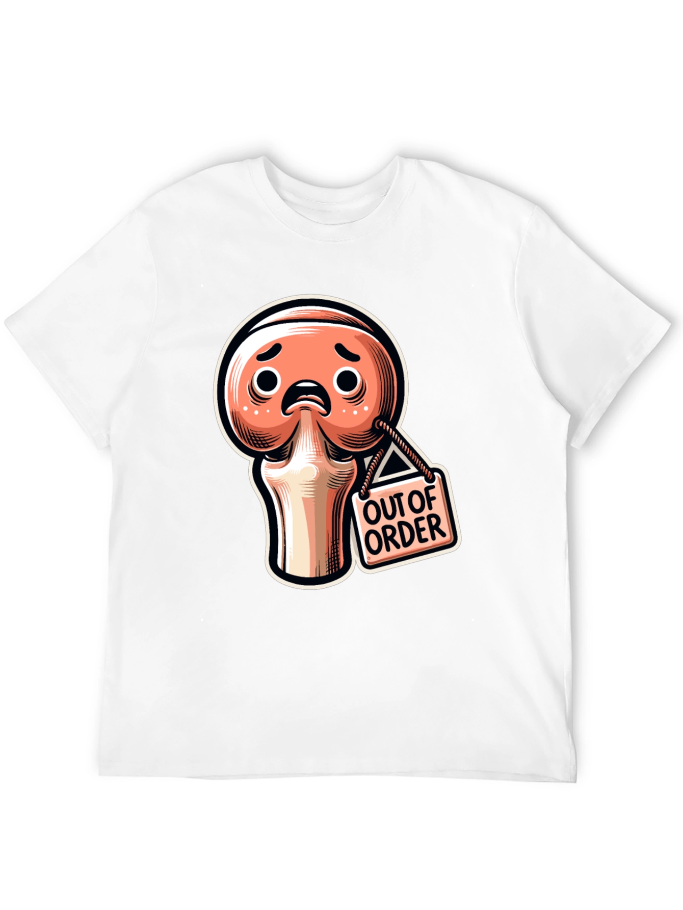 Camiseta Negra Fuera de Servicio con Diseño Articulación