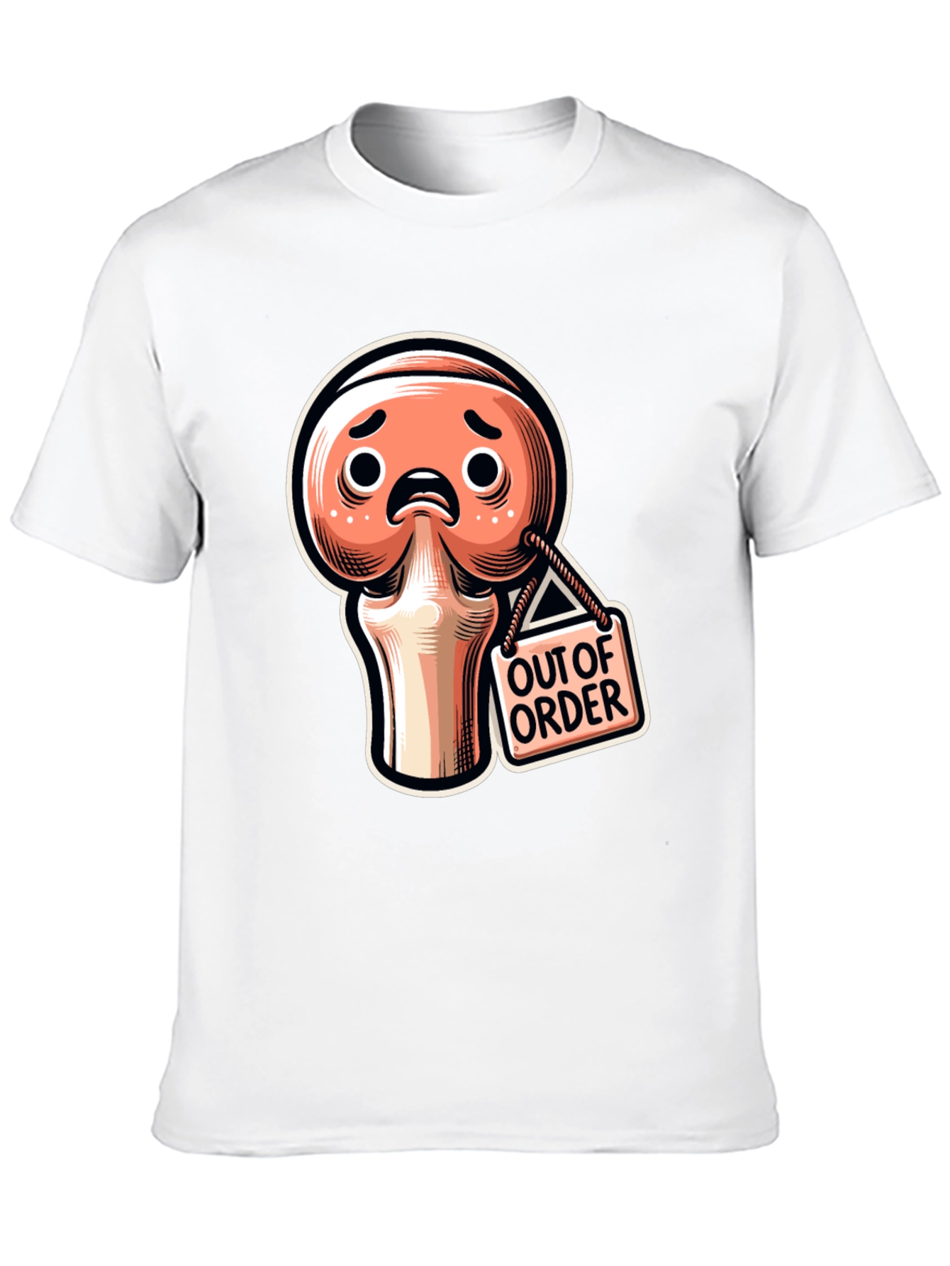 Camiseta Negra Fuera de Servicio con Diseño Articulación