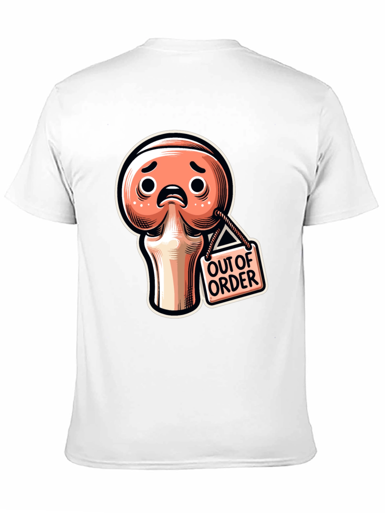 Camiseta Negra Fuera de Servicio con Diseño Articulación