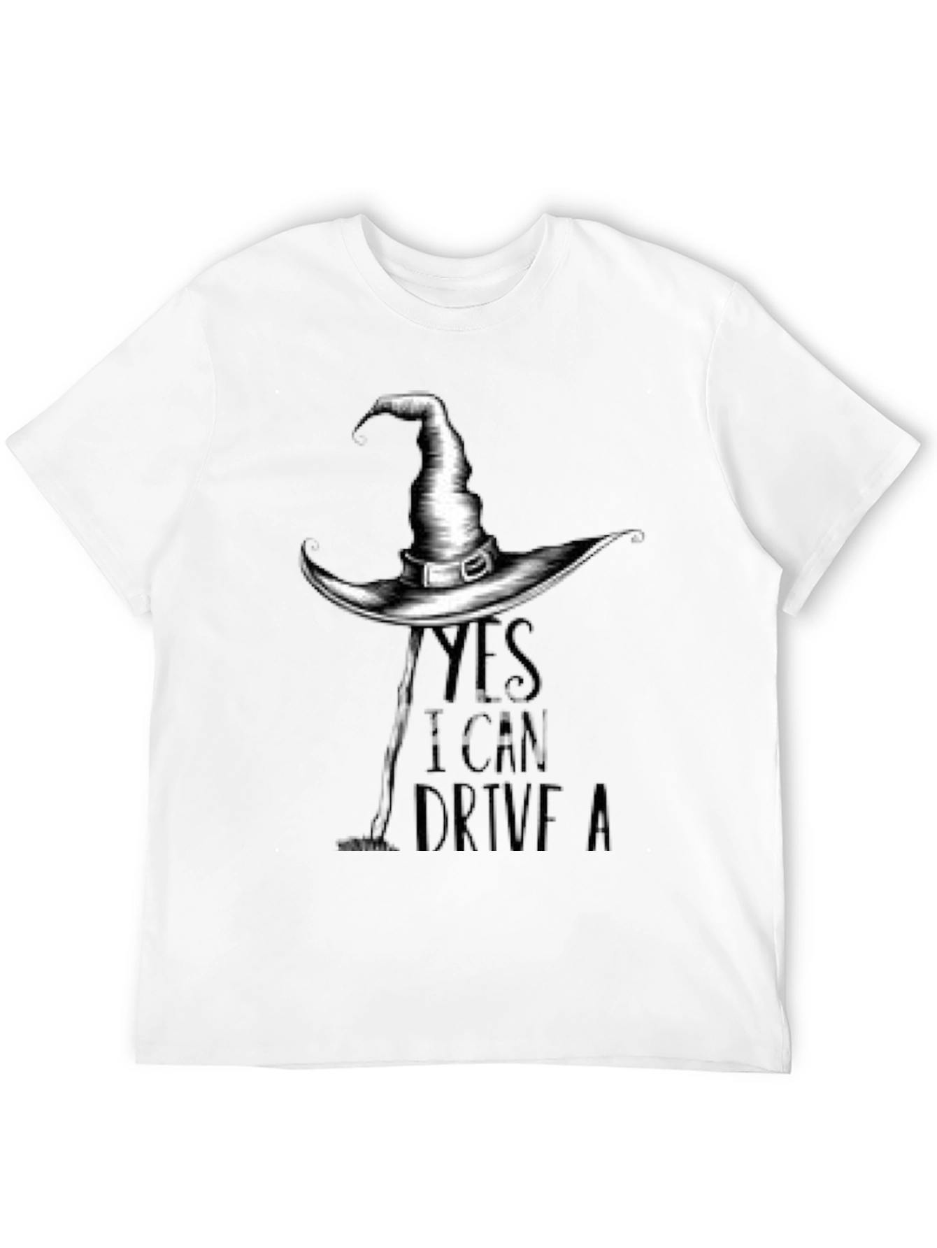 Camiseta Negra con Diseño de Bruja para Halloween