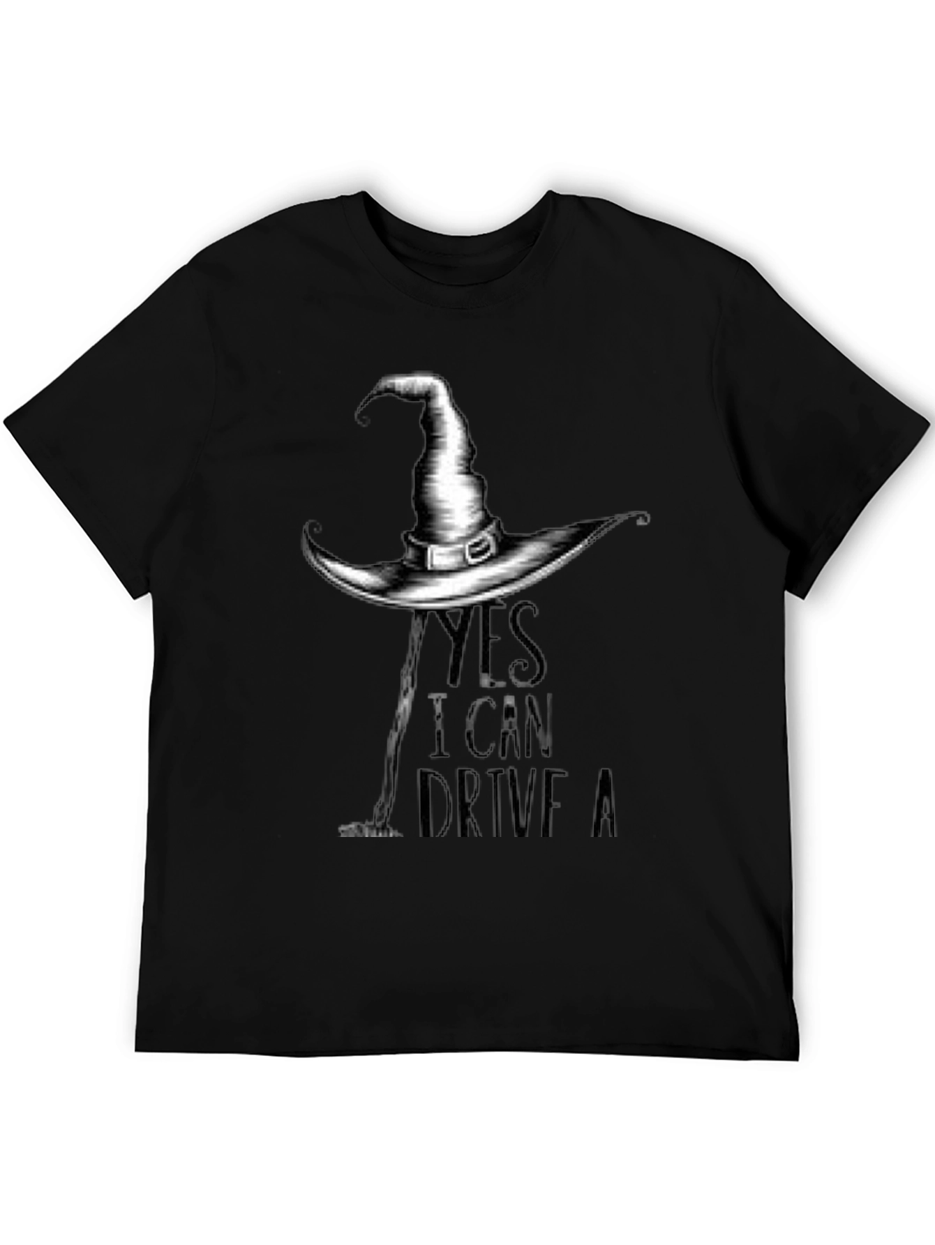 Camiseta Negra con Diseño de Bruja para Halloween