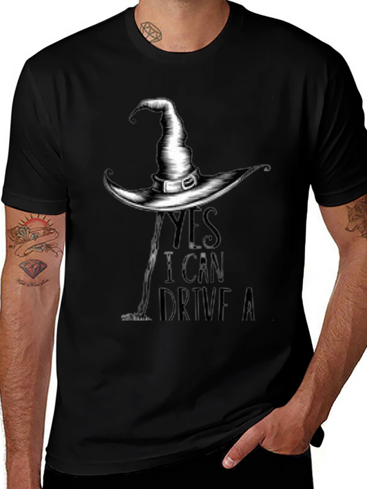 Camiseta Negra con Diseño de Bruja para Halloween