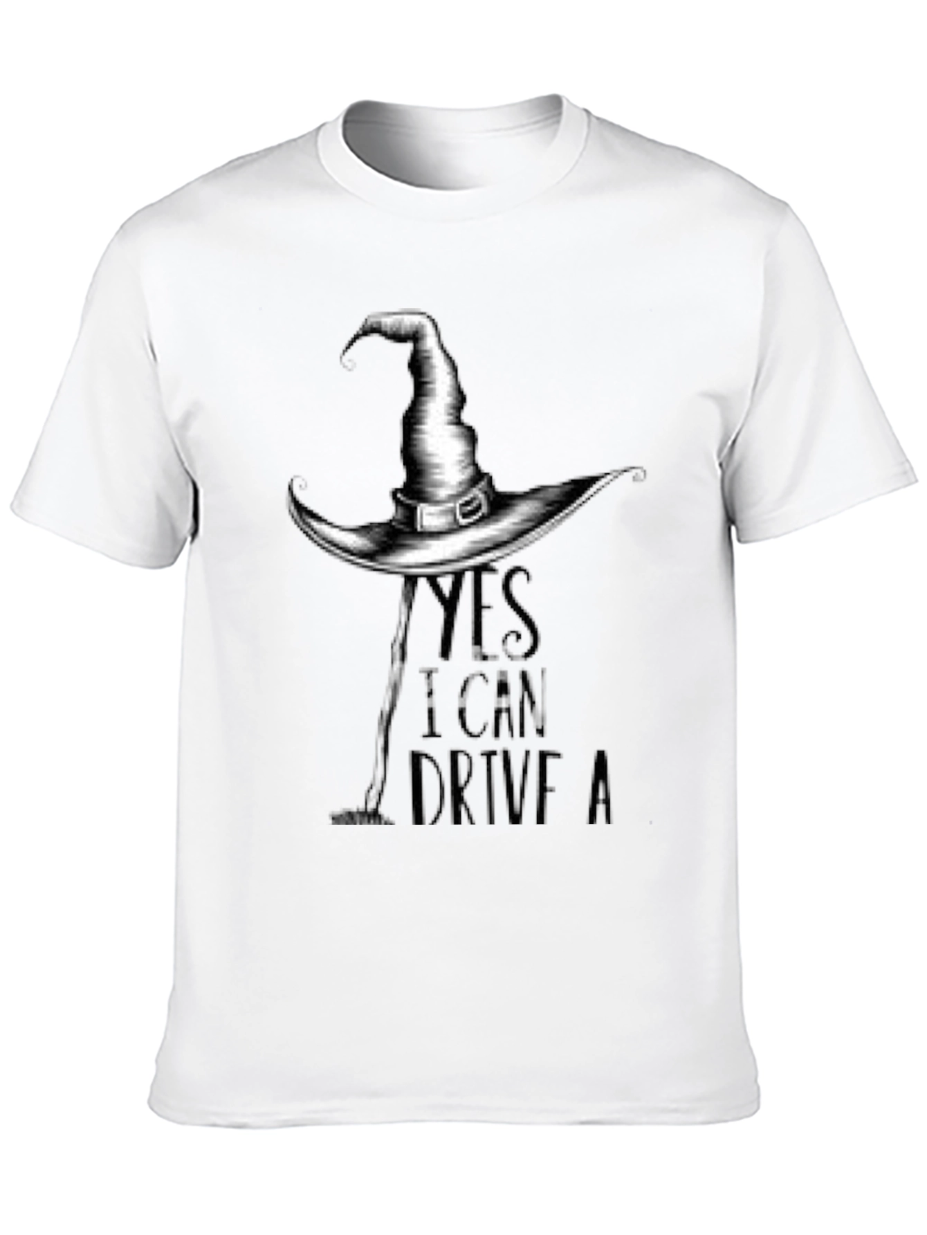 Camiseta Negra con Diseño de Bruja para Halloween