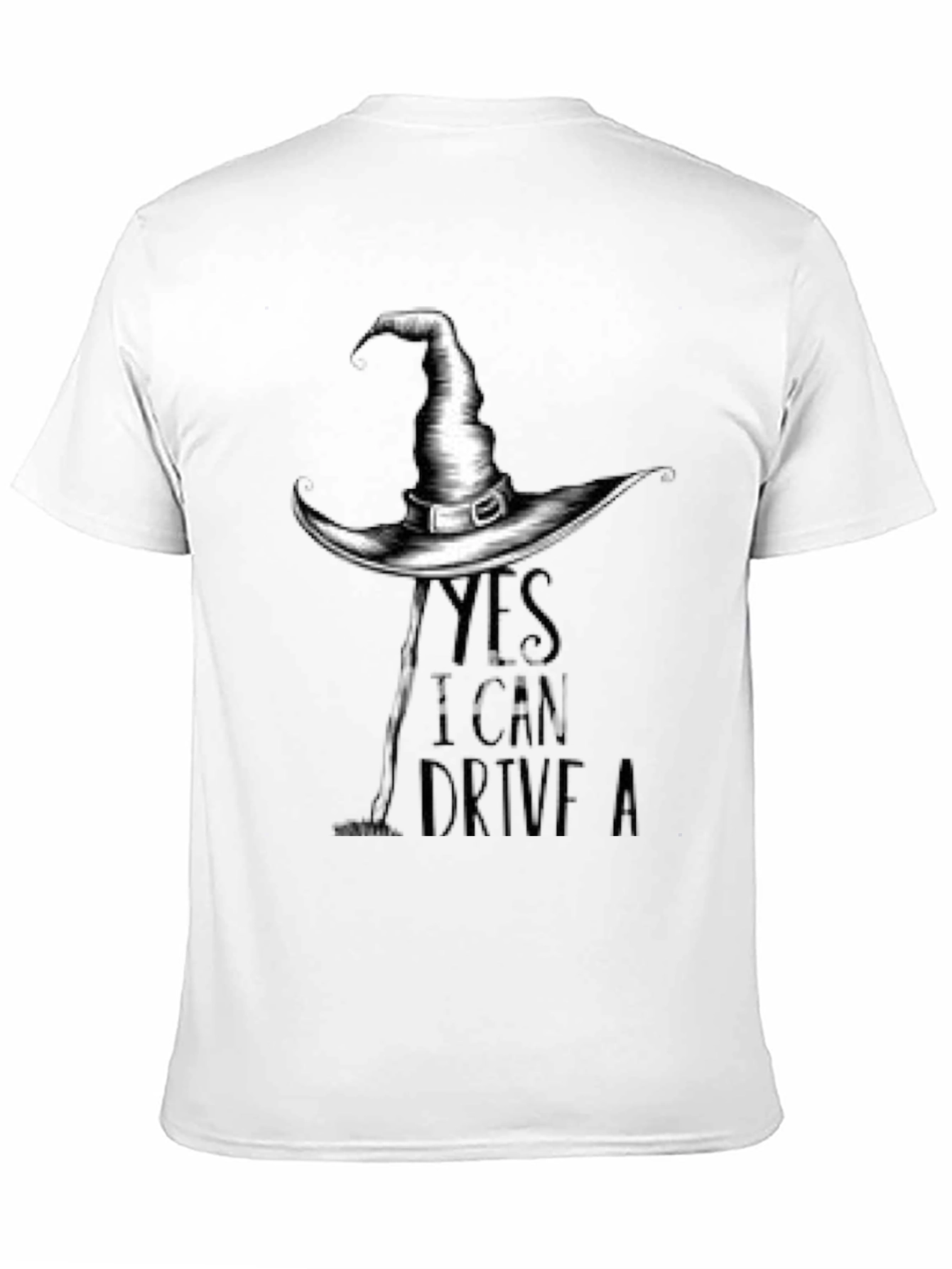 Camiseta Negra con Diseño de Bruja para Halloween