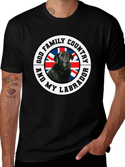 Camiseta Negra Labrador Patriota
