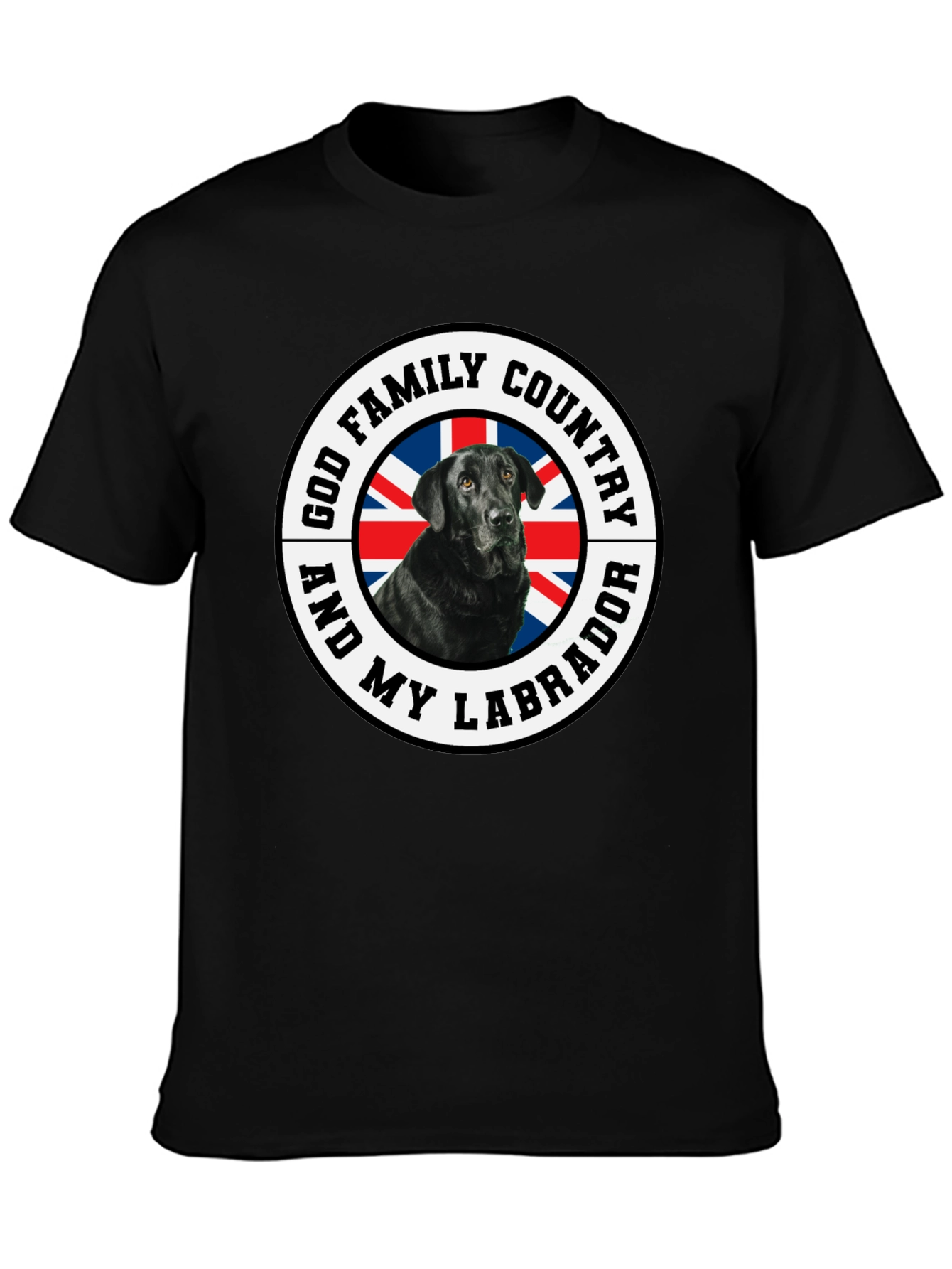 Camiseta Negra Labrador Patriota