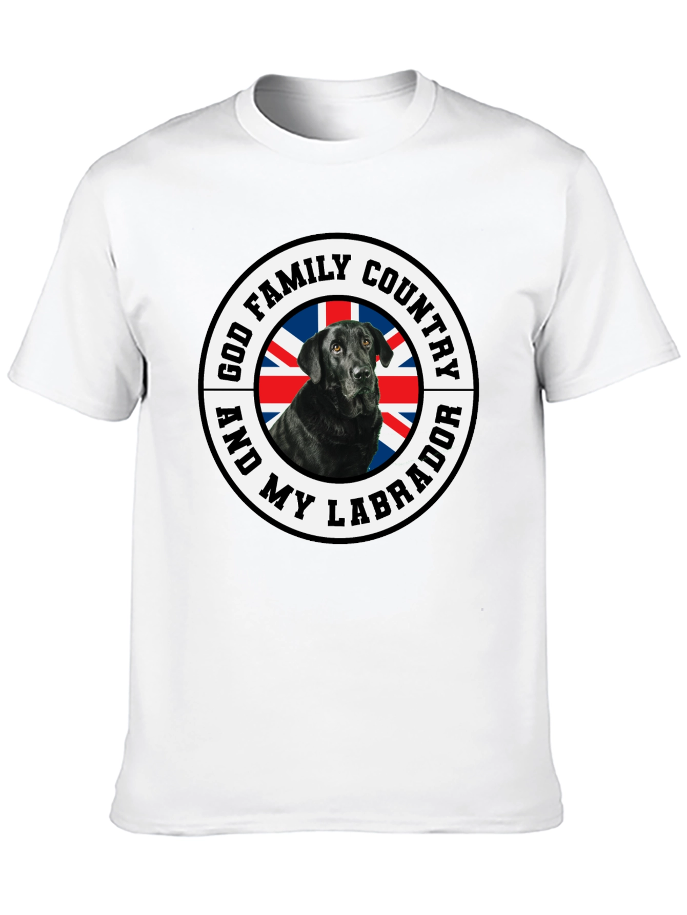 Camiseta Negra Labrador Patriota