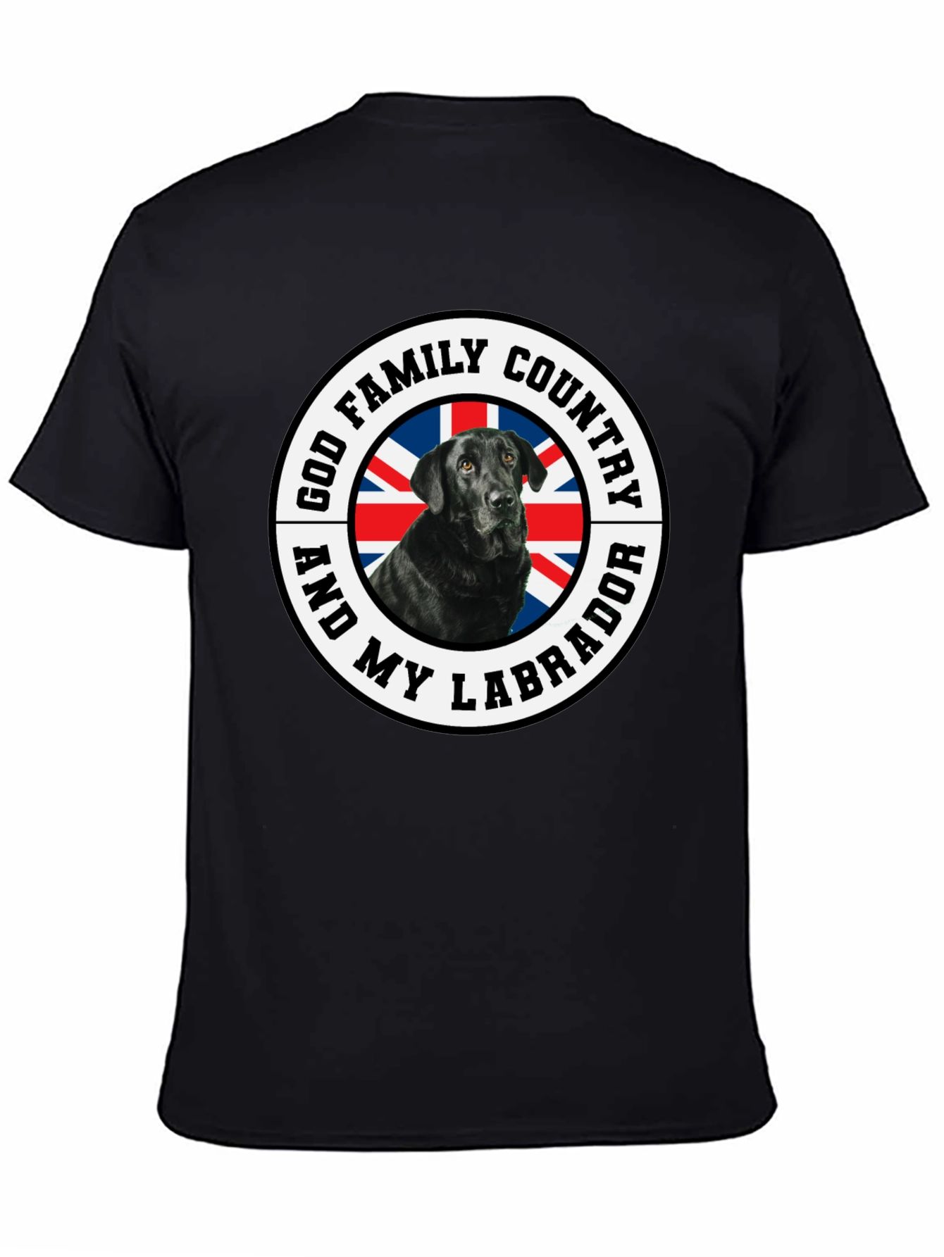 Camiseta Negra Labrador Patriota