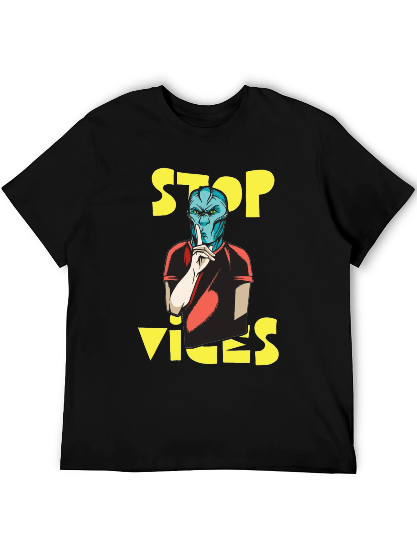 Camiseta Negra Stop Vices