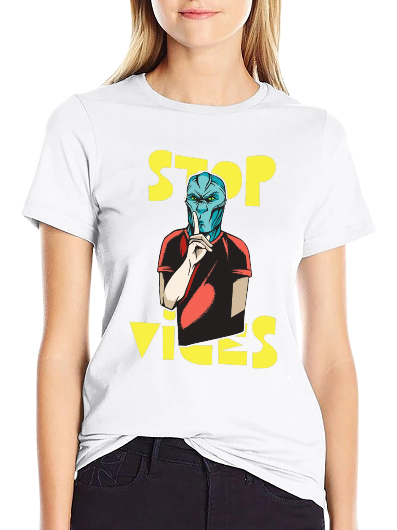 Camiseta Negra Stop Vices