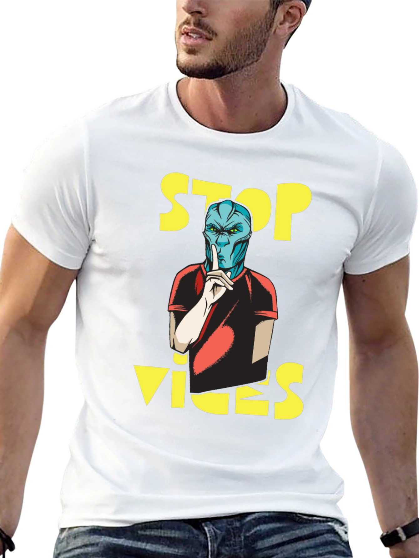 Camiseta Negra Stop Vices