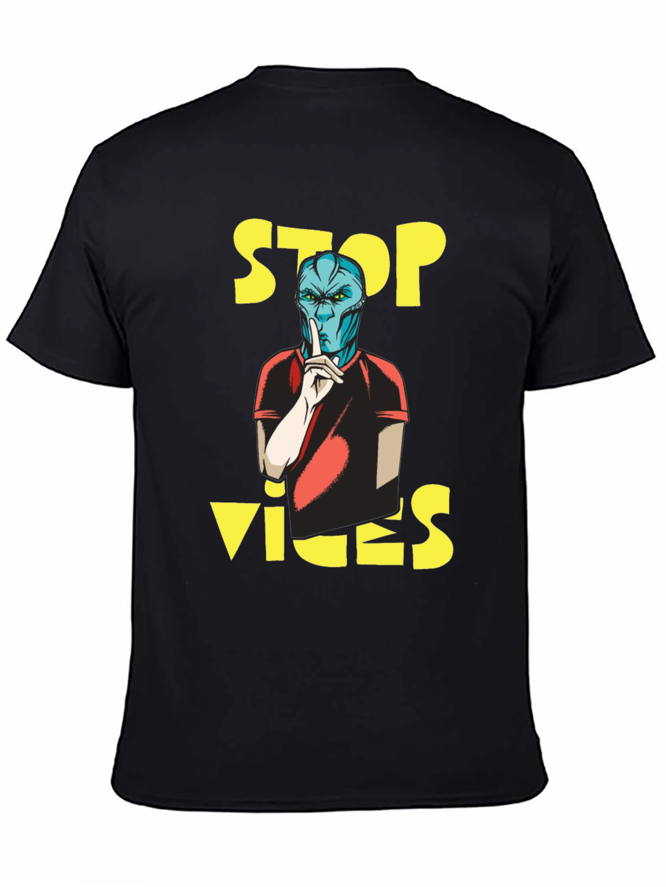 Camiseta Negra Stop Vices