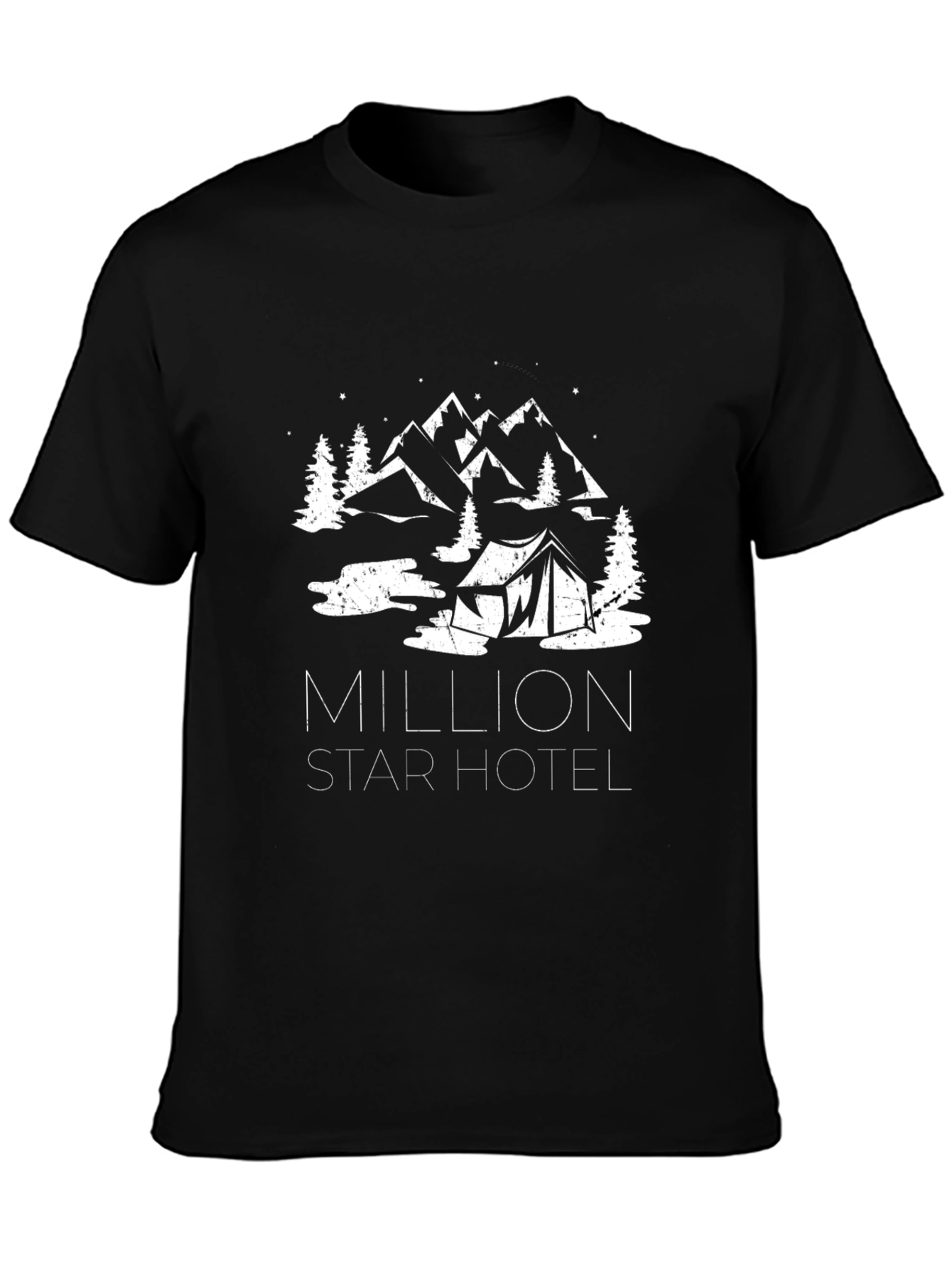 Camiseta Negra Million Star Hotel para Aventureros