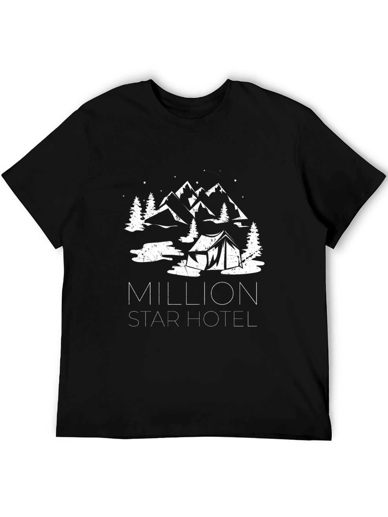 Camiseta Negra Million Star Hotel para Aventureros