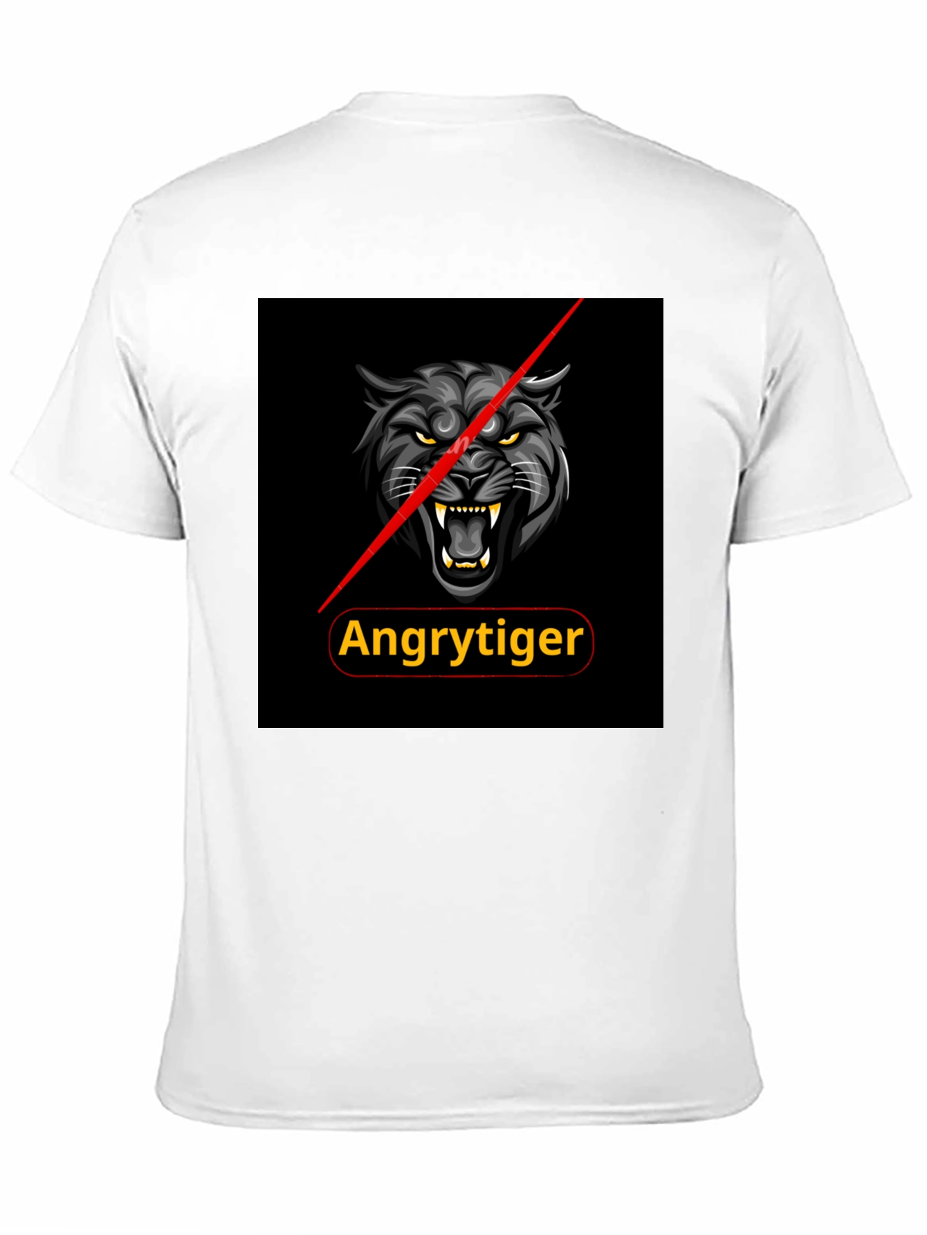 Camiseta Negra Angrytiger - Diseño Atrevido