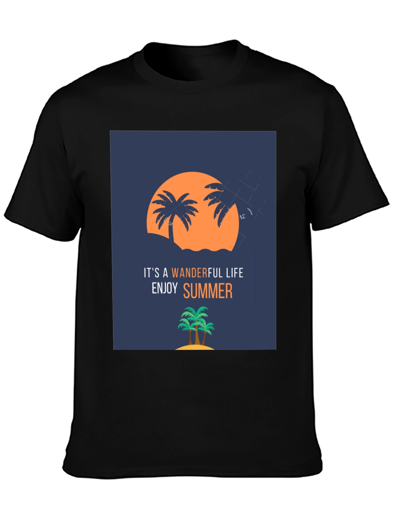 Camiseta Negra Verano Wonderful Life