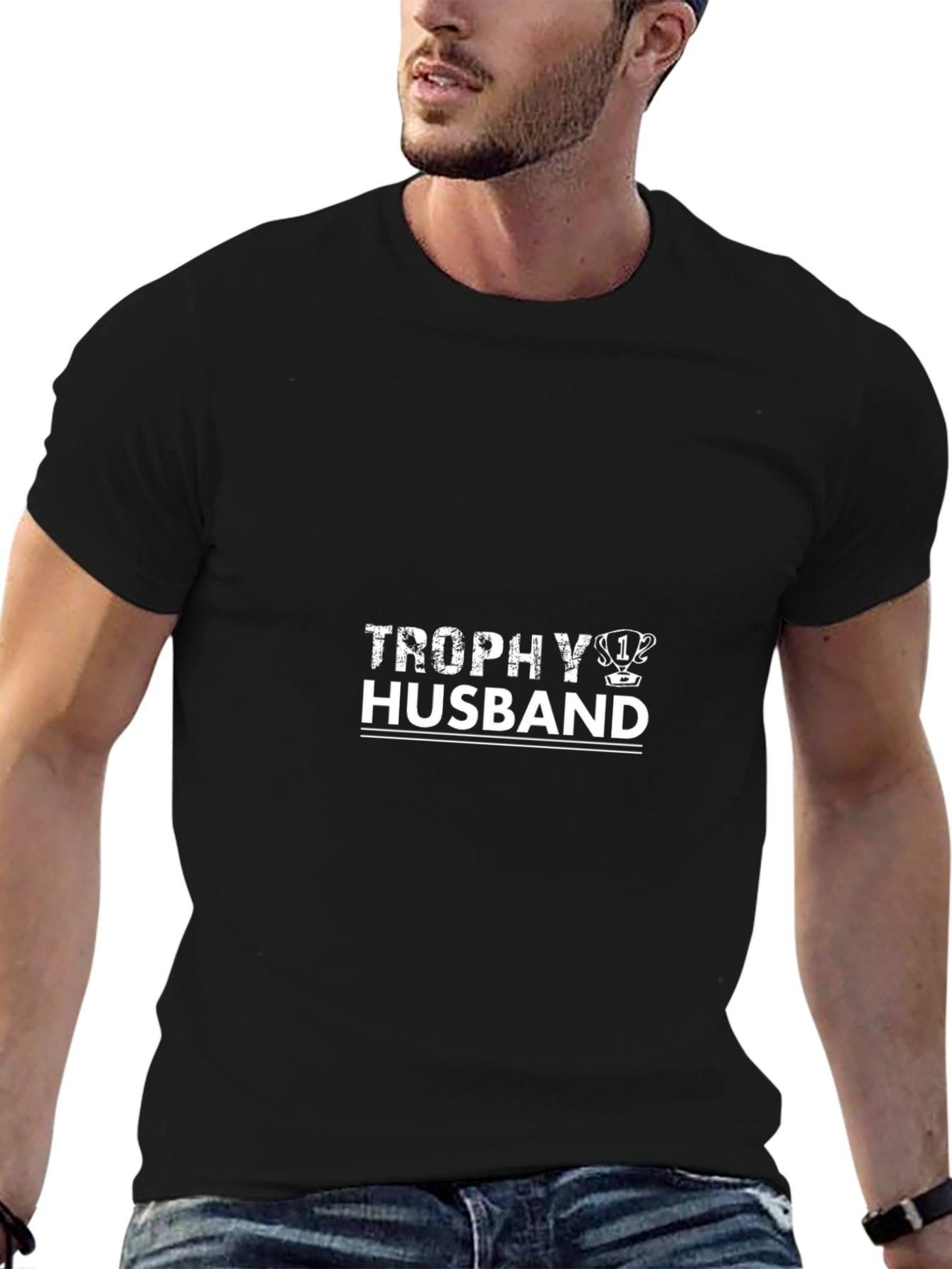 Camiseta Hombre: Trofeo de Marido Divertida y Original