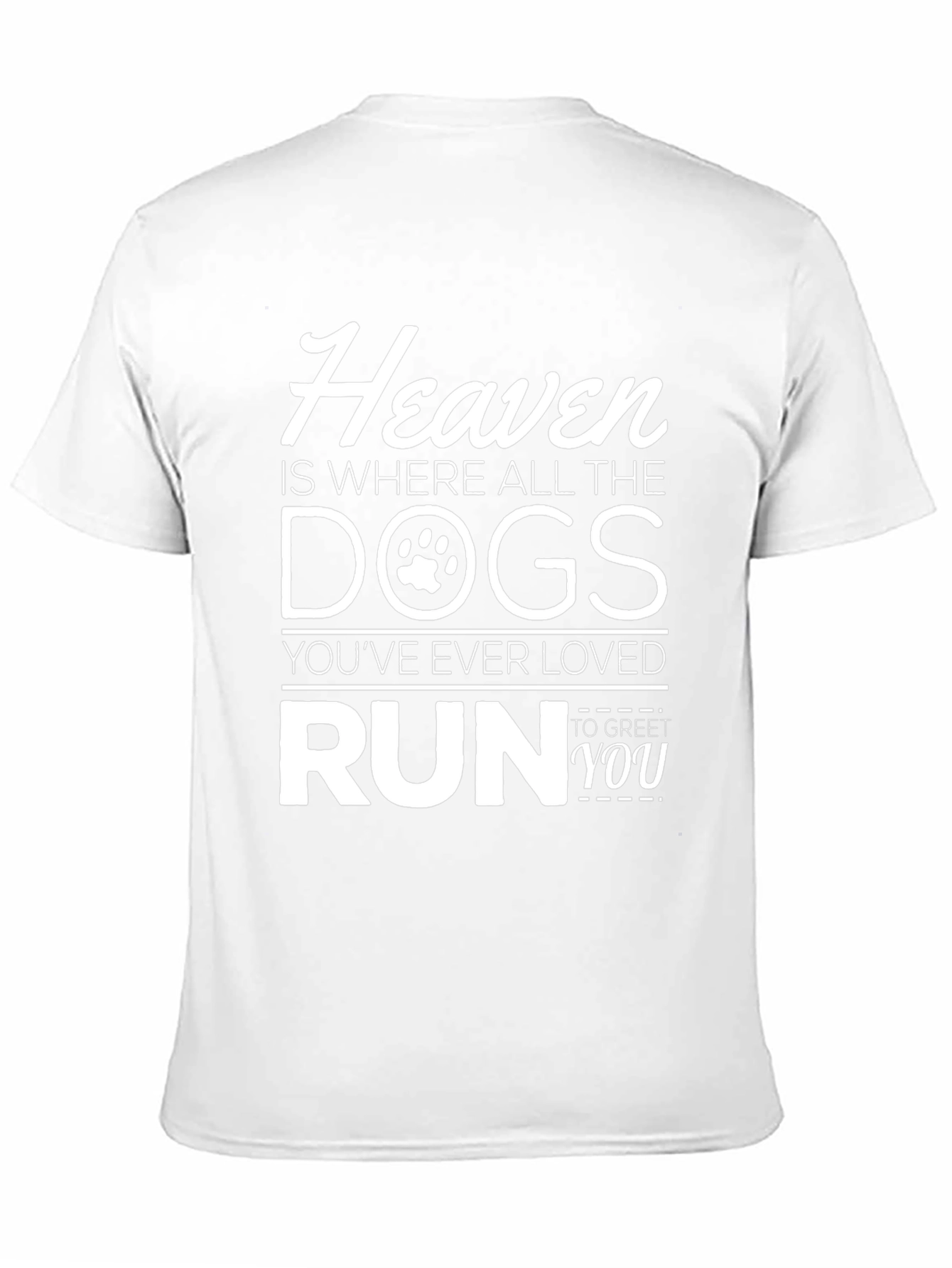Camiseta Negra Heaven Dogs - Para Amantes de Mascotas