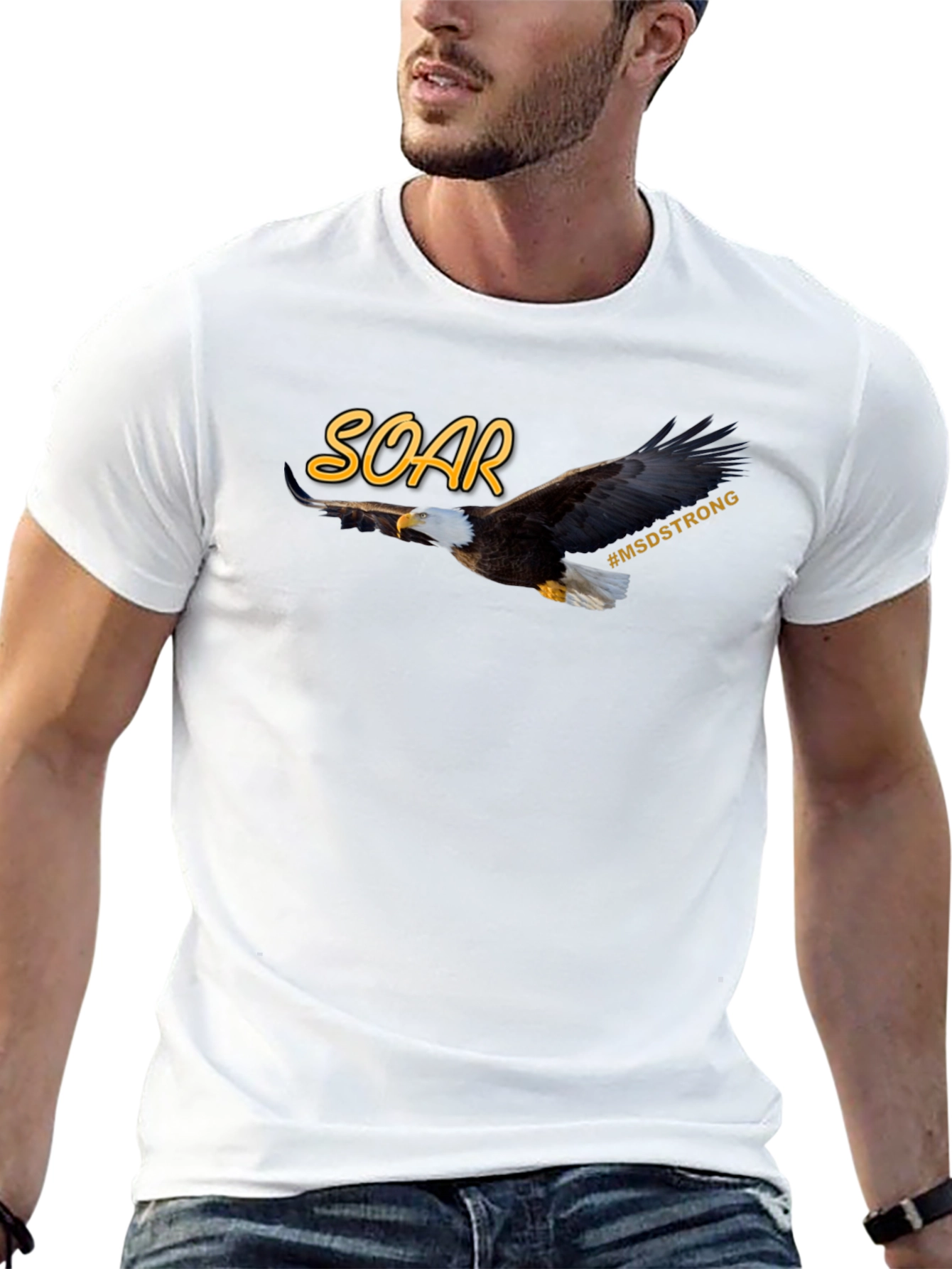Camiseta Negra SOAR MSD Strong Águila