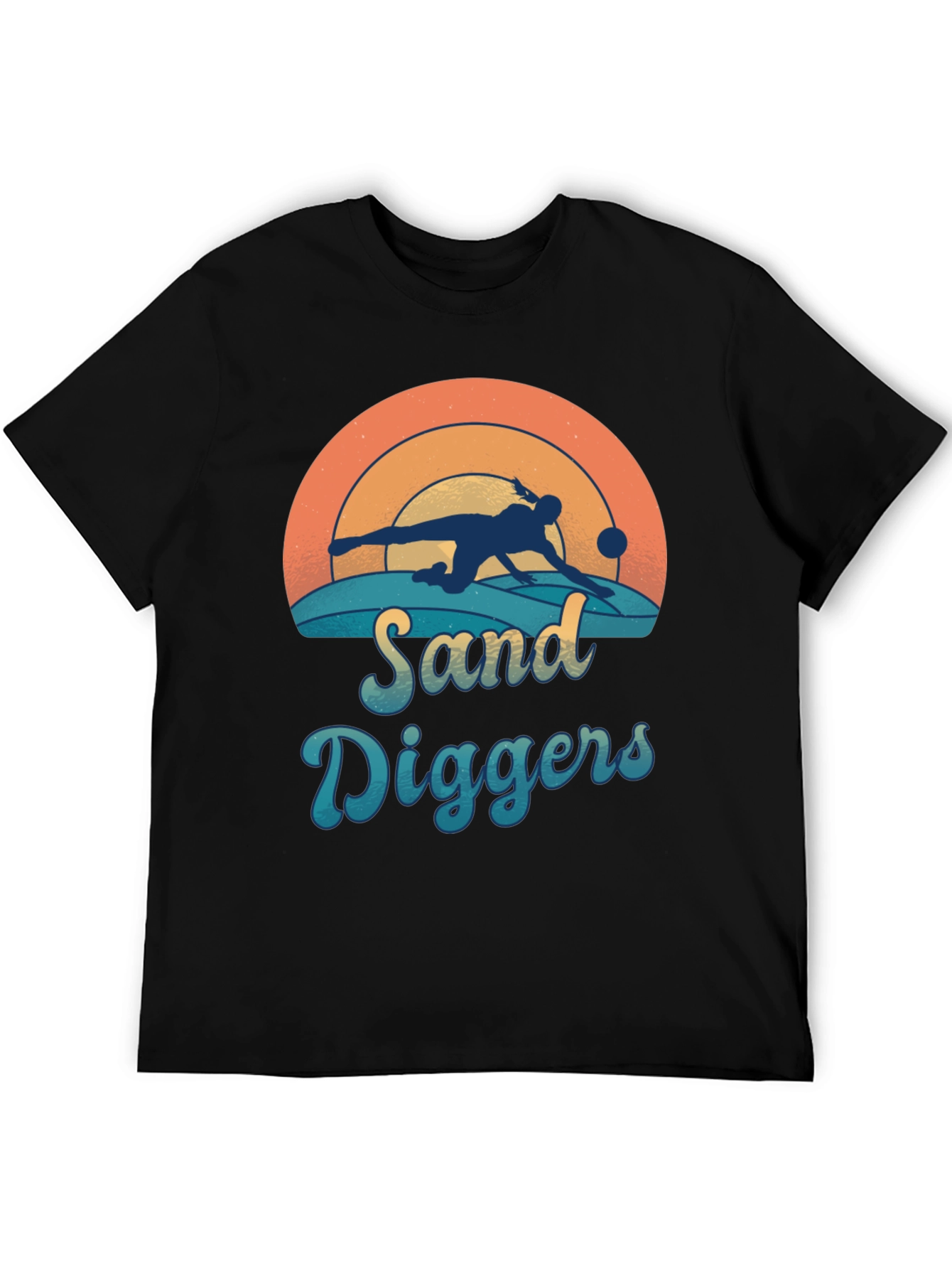 Camiseta Negra Sand Diggers Estilo Retro