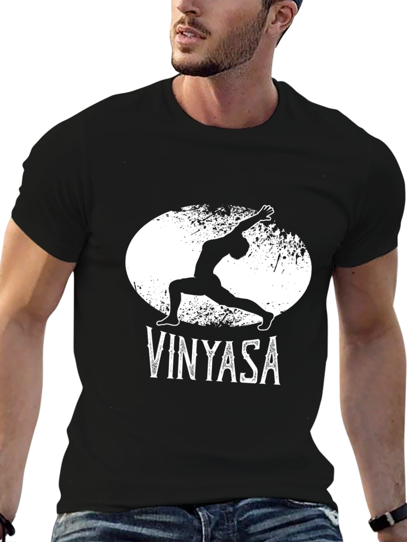 Camiseta Negra Vinyasa Yoga para Hombre