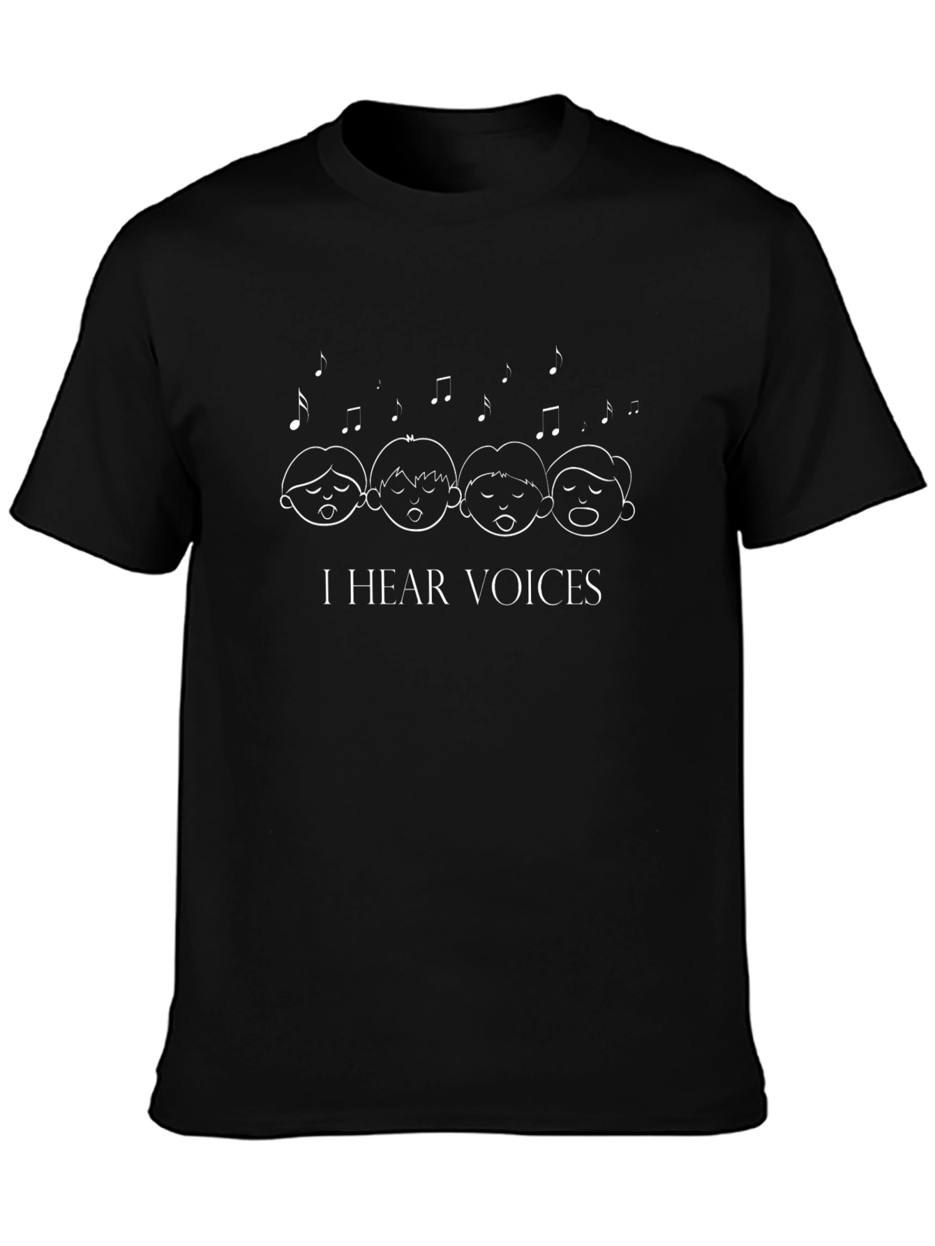 Camiseta Negra I Hear Voices Música