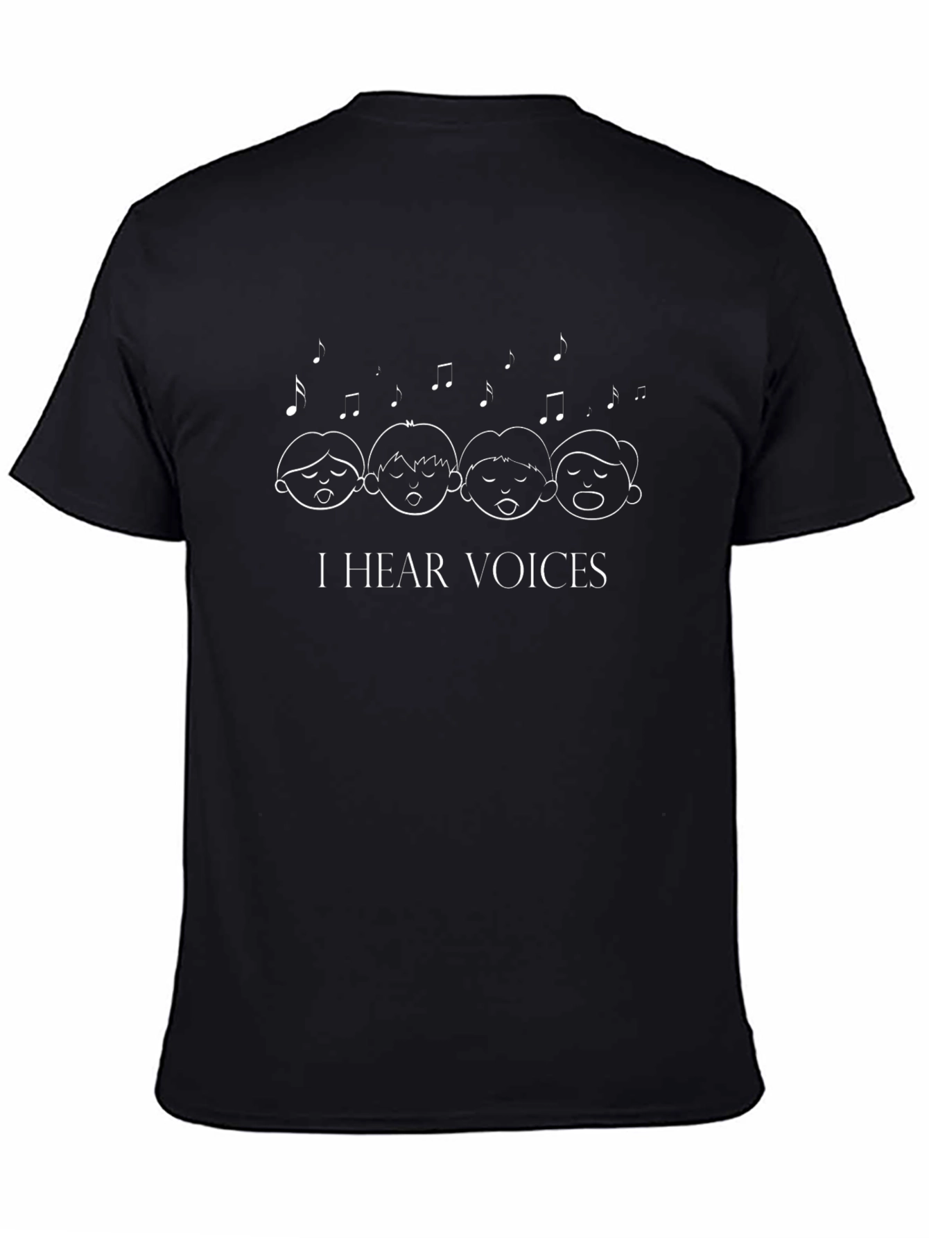 Camiseta Negra I Hear Voices Música