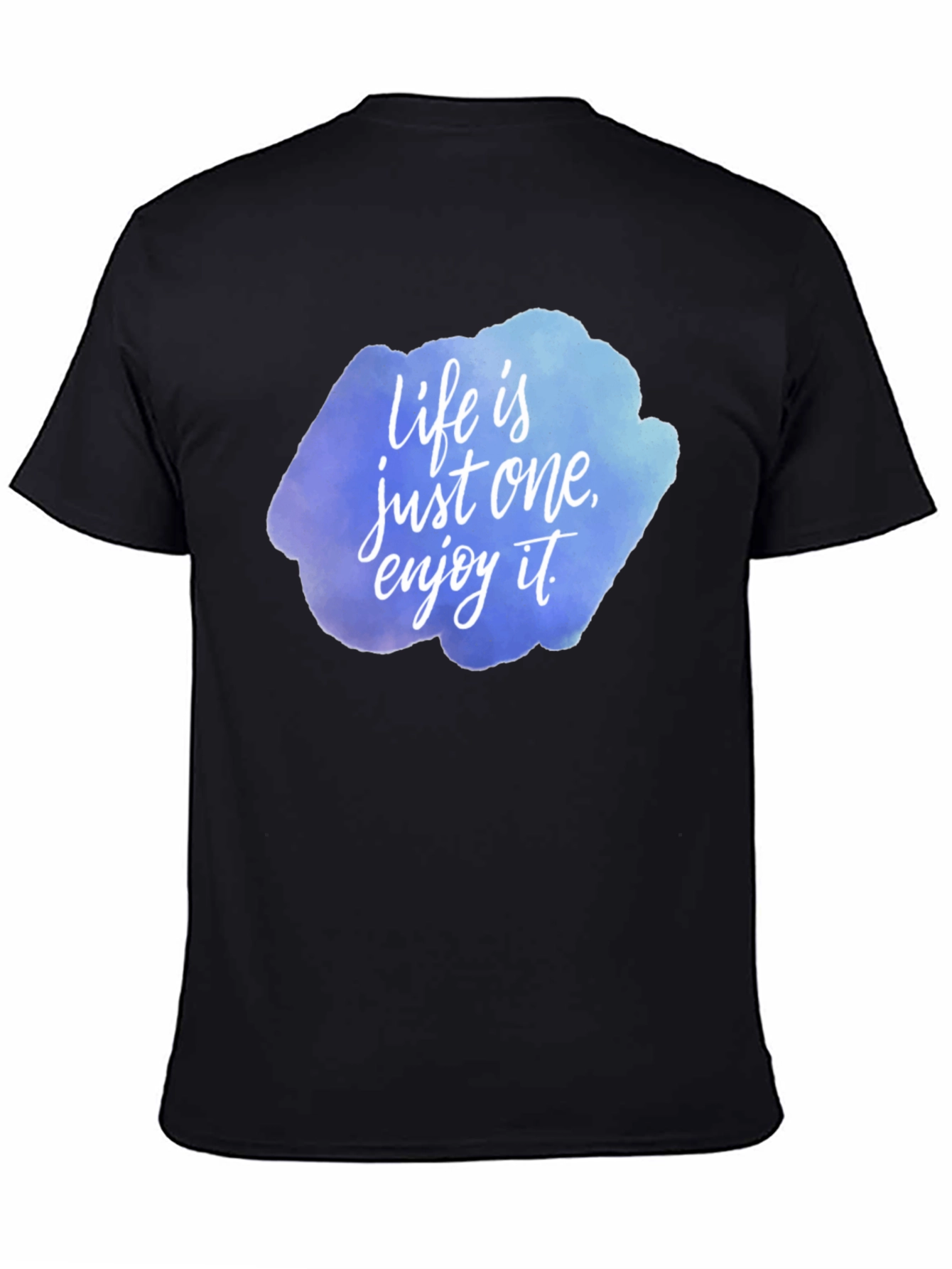 Camiseta Negra con Estampado Life is just one