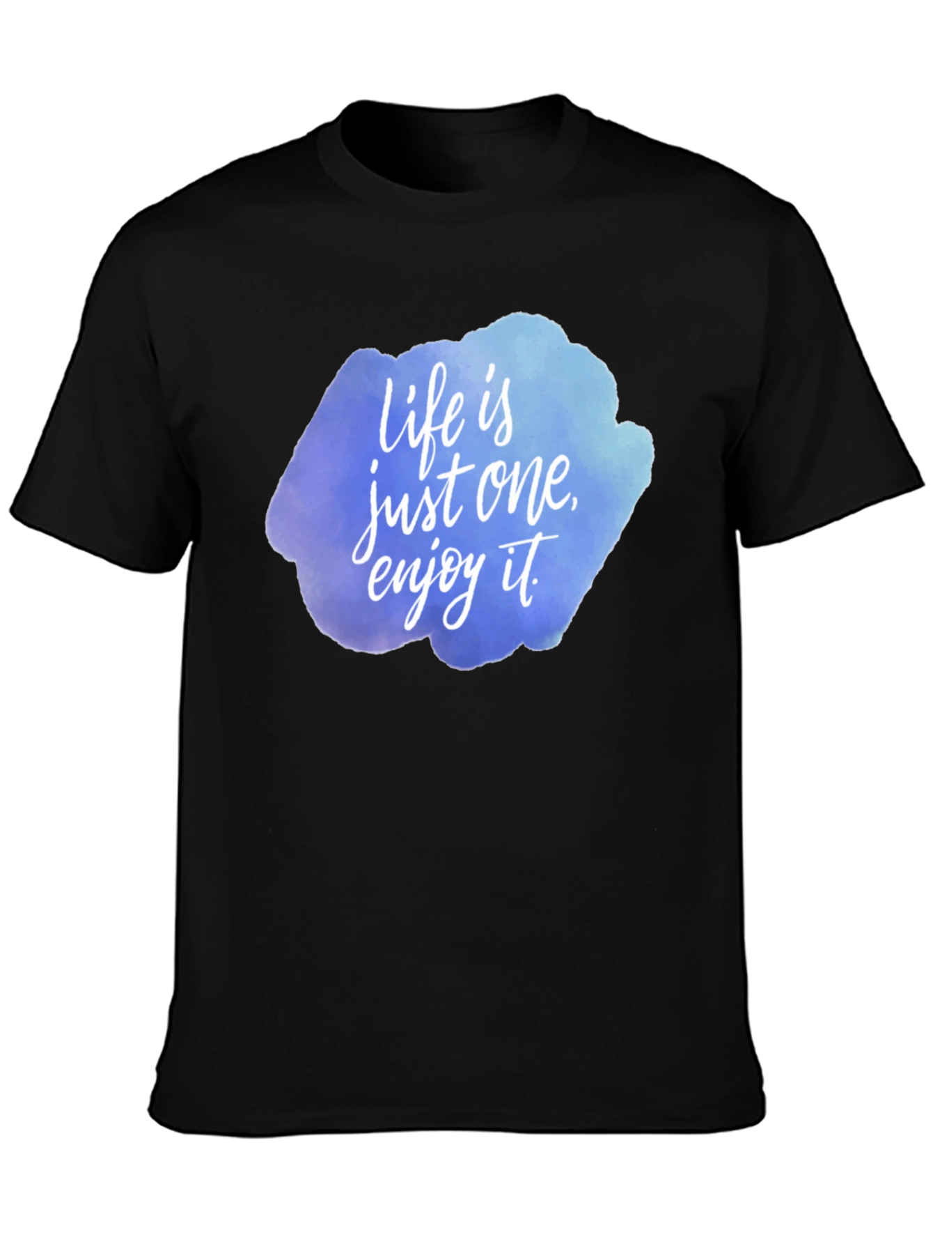 Camiseta Negra con Estampado Life is just one