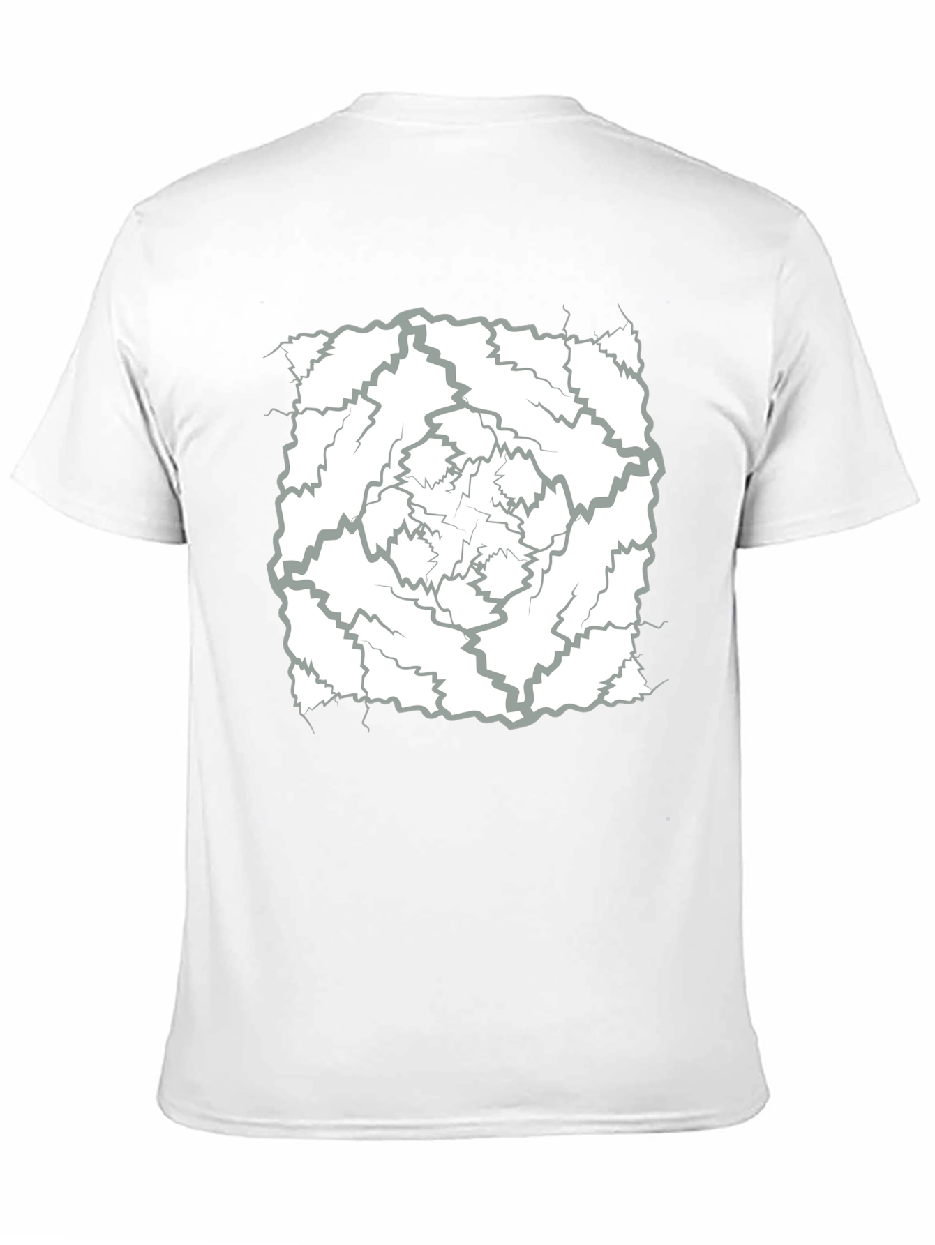 Camiseta Negra con Diseño Abstracto de Rayos