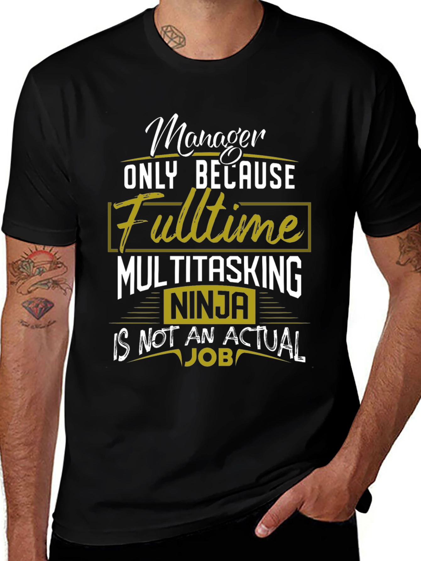 Camiseta Negra Manager Multitasking Ninja