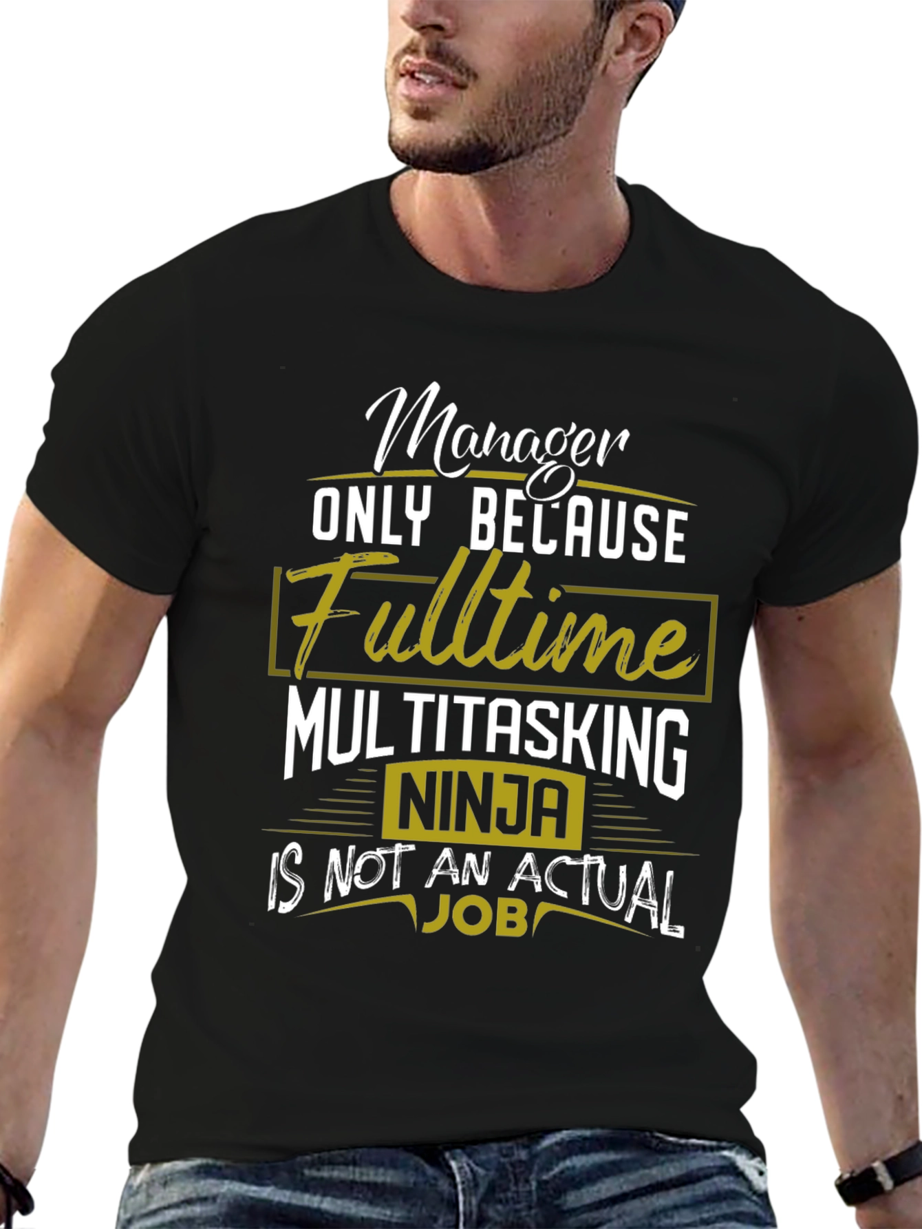 Camiseta Negra Manager Multitasking Ninja