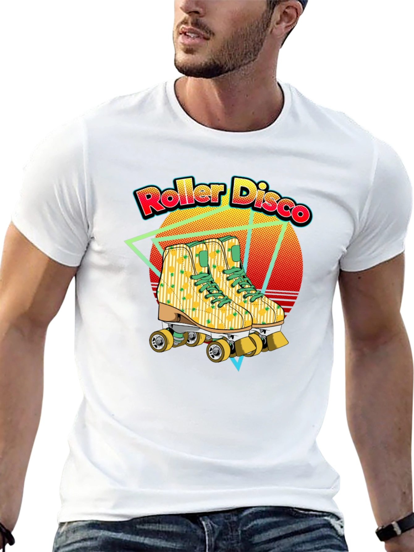 Camiseta Roller Disco Retro Patines Años 80