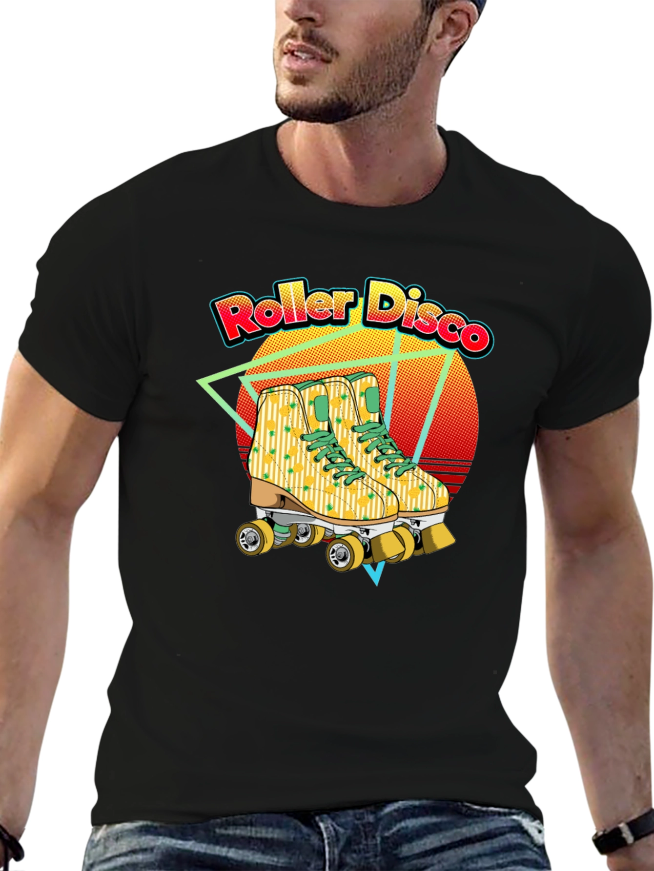 Camiseta Roller Disco Retro Patines Años 80