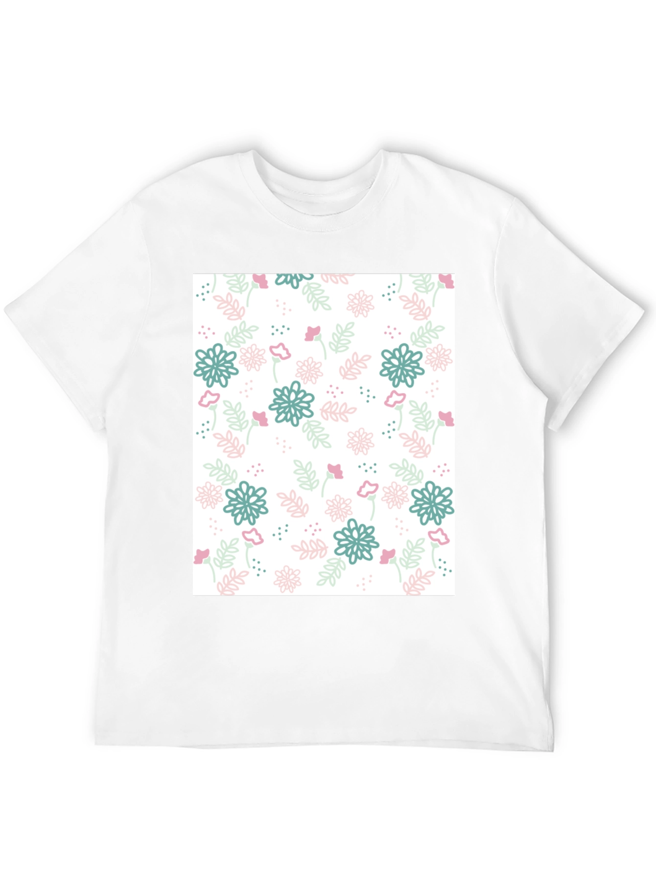 Camiseta Negra Estampado Floral